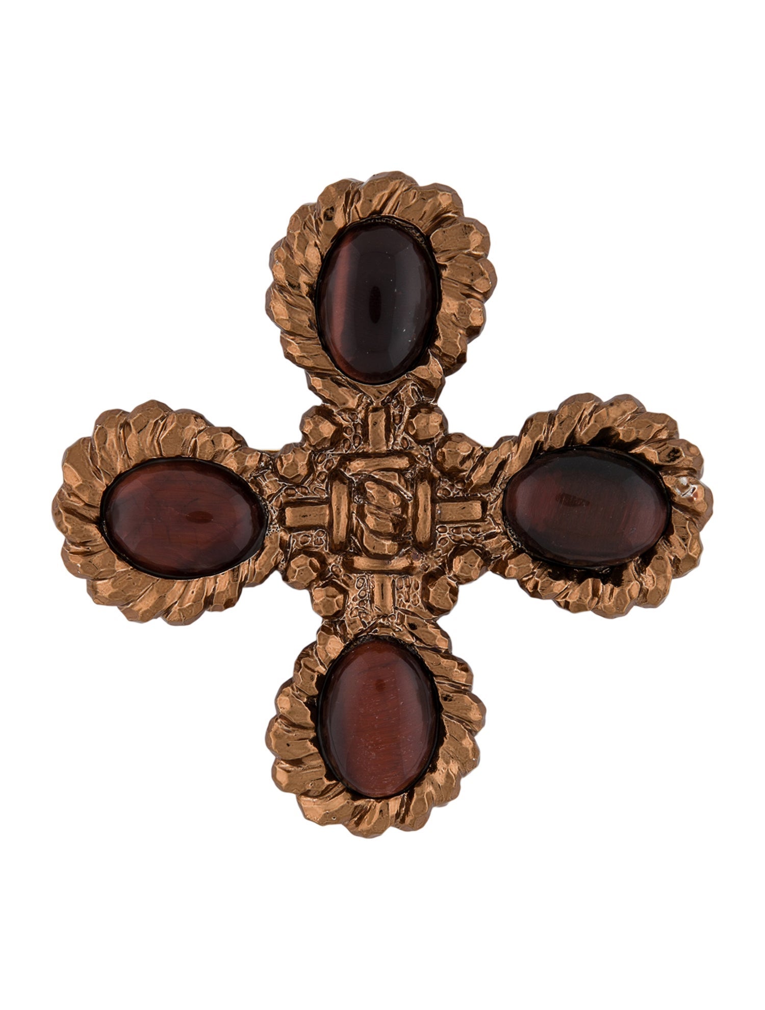 St. John Stone Maltese Convertible Pendant Brooch