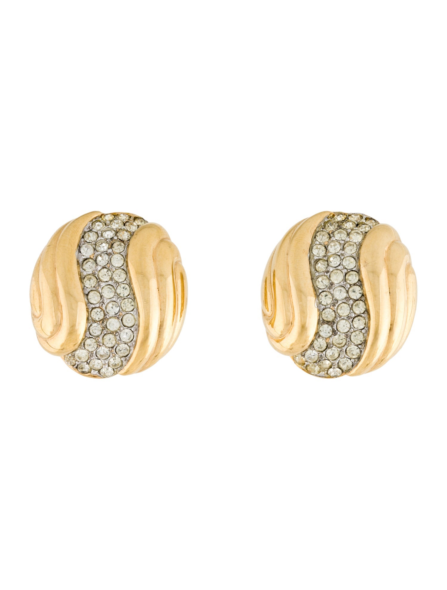 St. John Vintage Crystal Clip-On Earrings