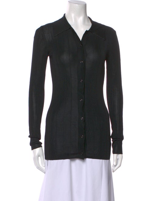 St. John Long Sleeve Button-Up Top