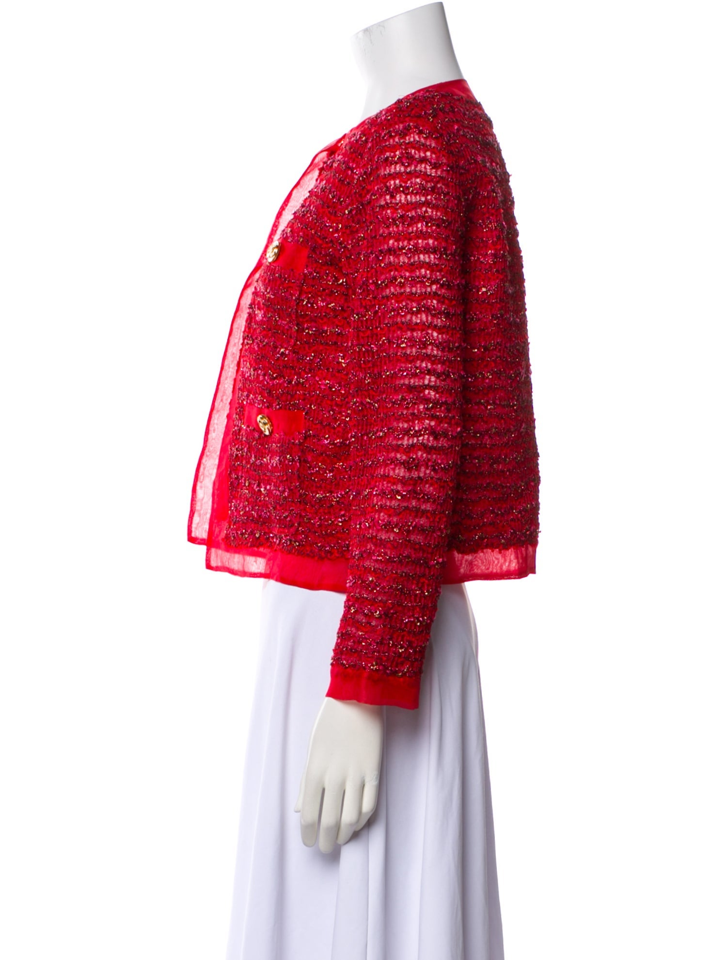 St. John Tweed Pattern Evening Jacket