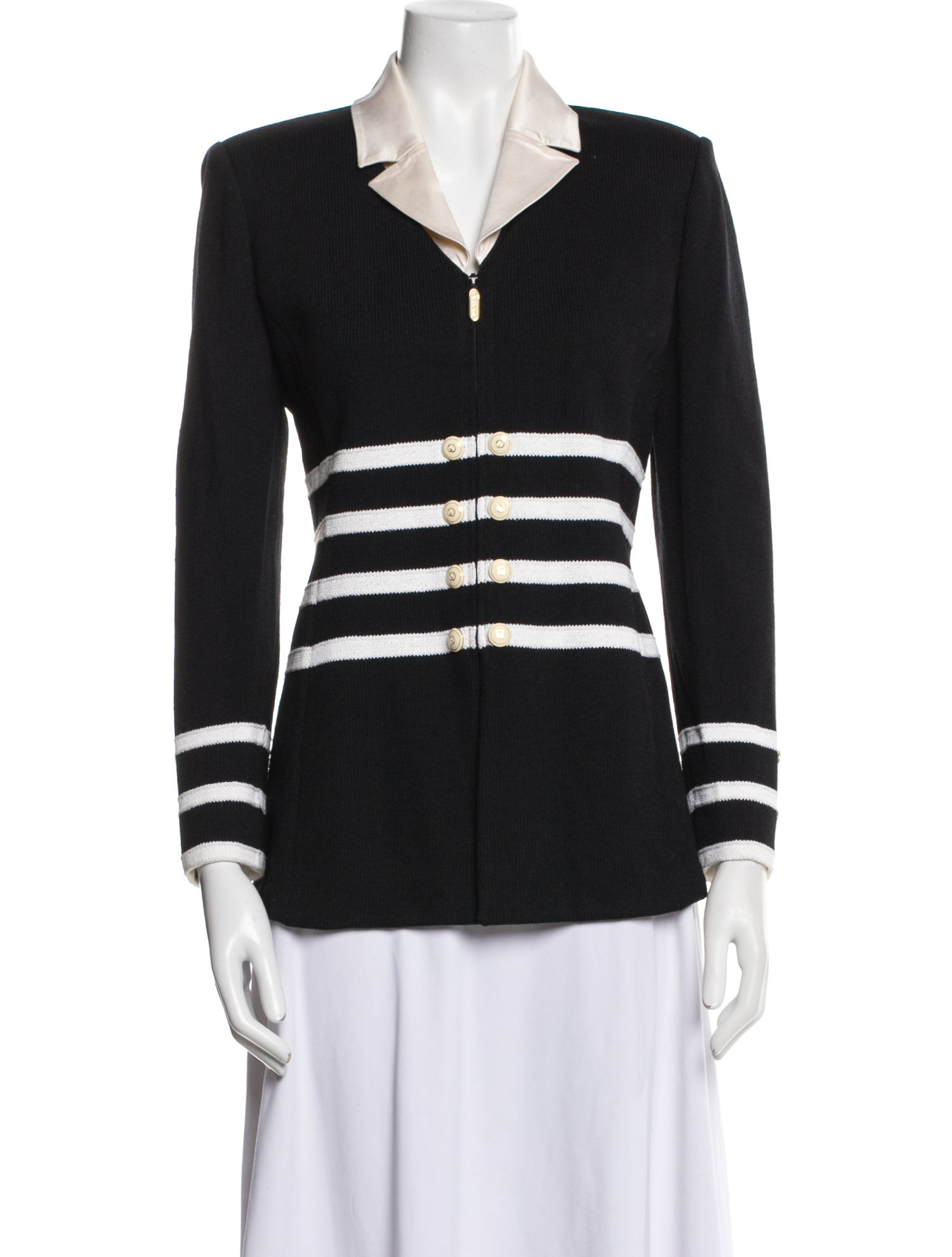 St. John Wool Striped Blazer