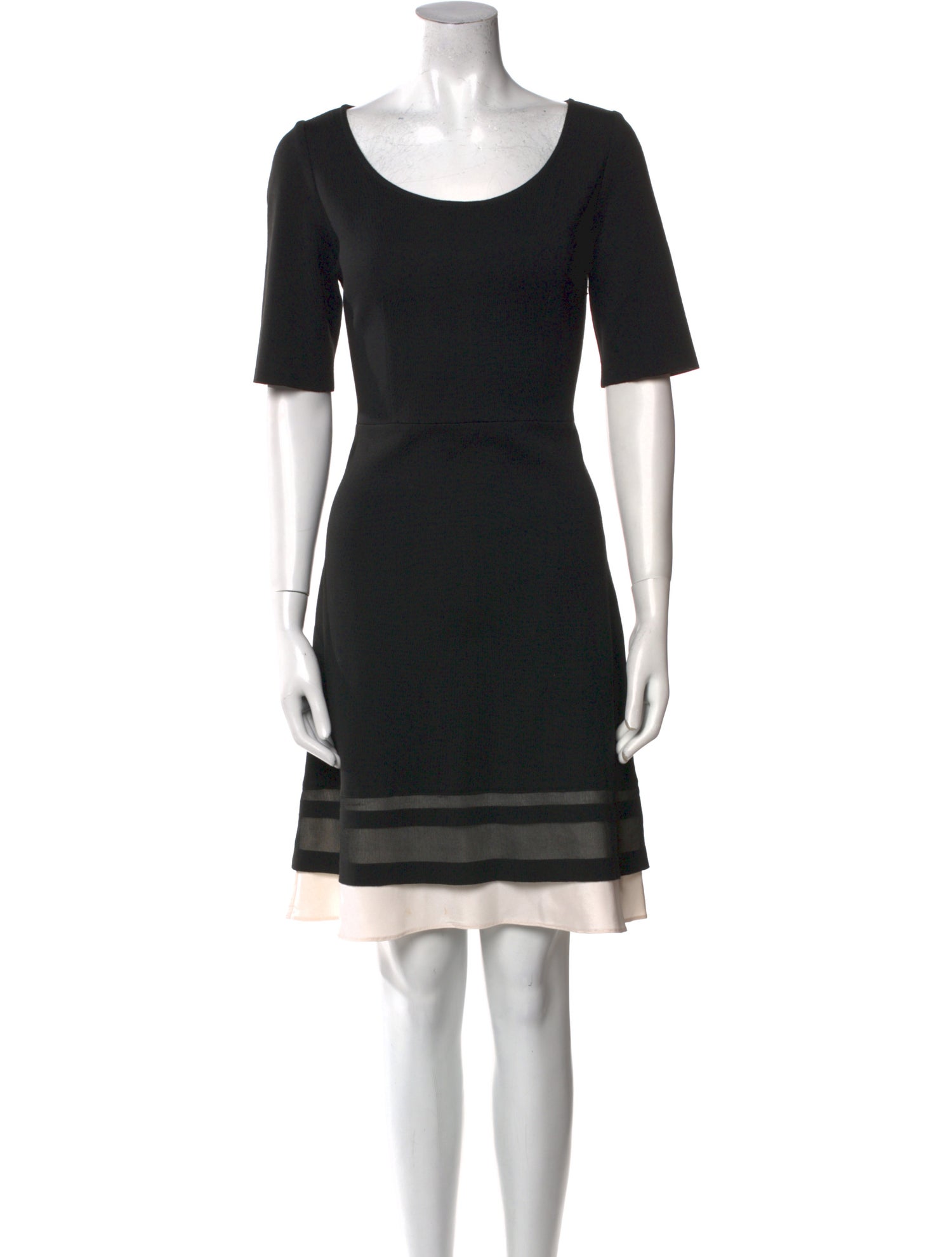 St. John Scoop Neck Mini Dress