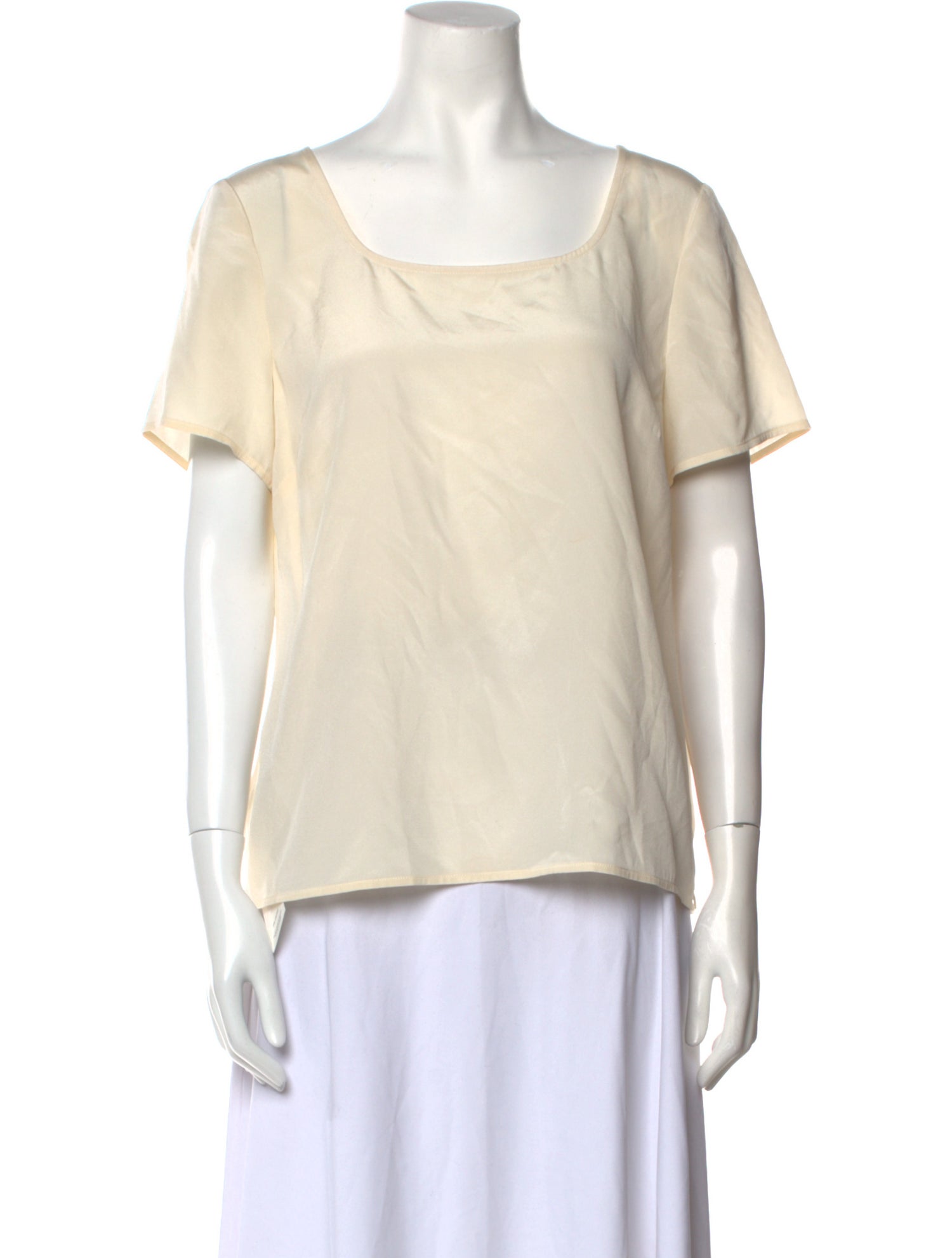 St. John Silk Scoop Neck T-Shirt