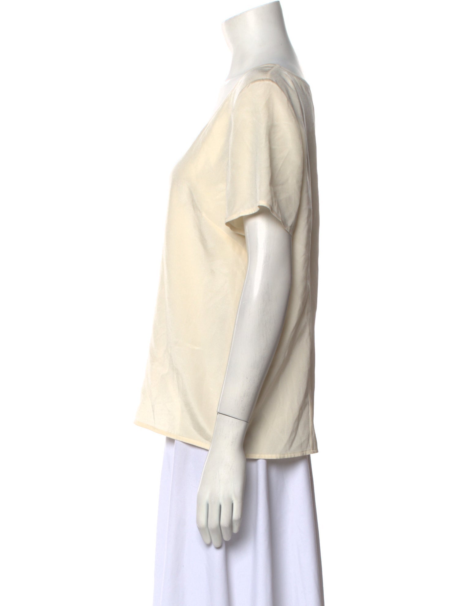 St. John Silk Scoop Neck T-Shirt