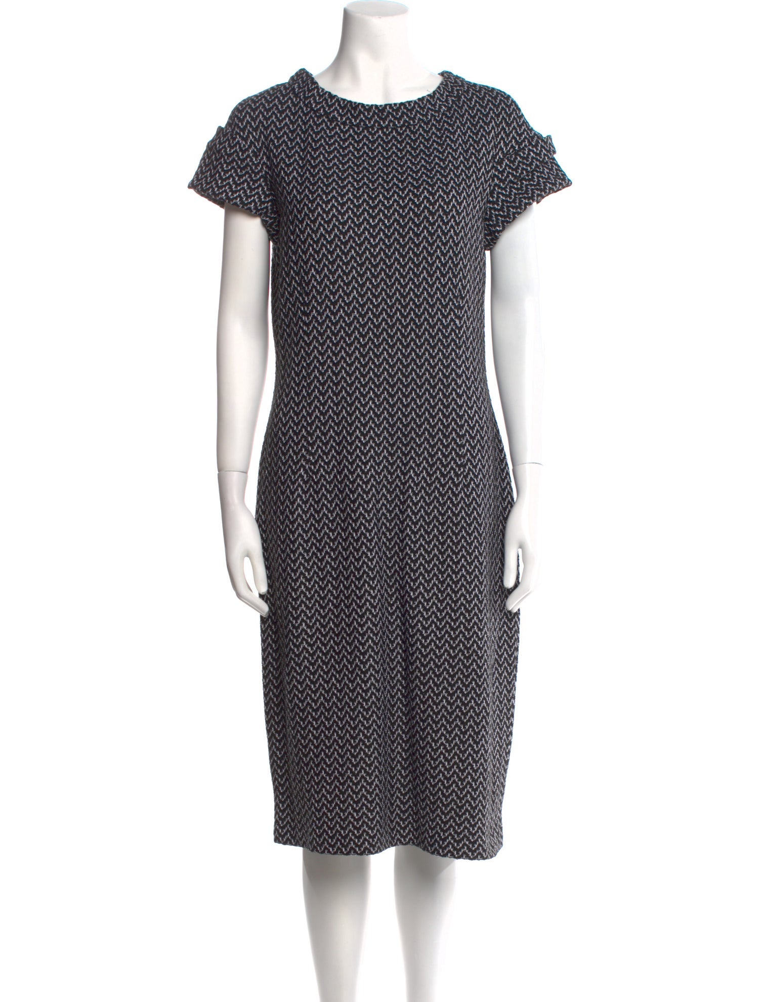 St. John Printed Midi Length Dress