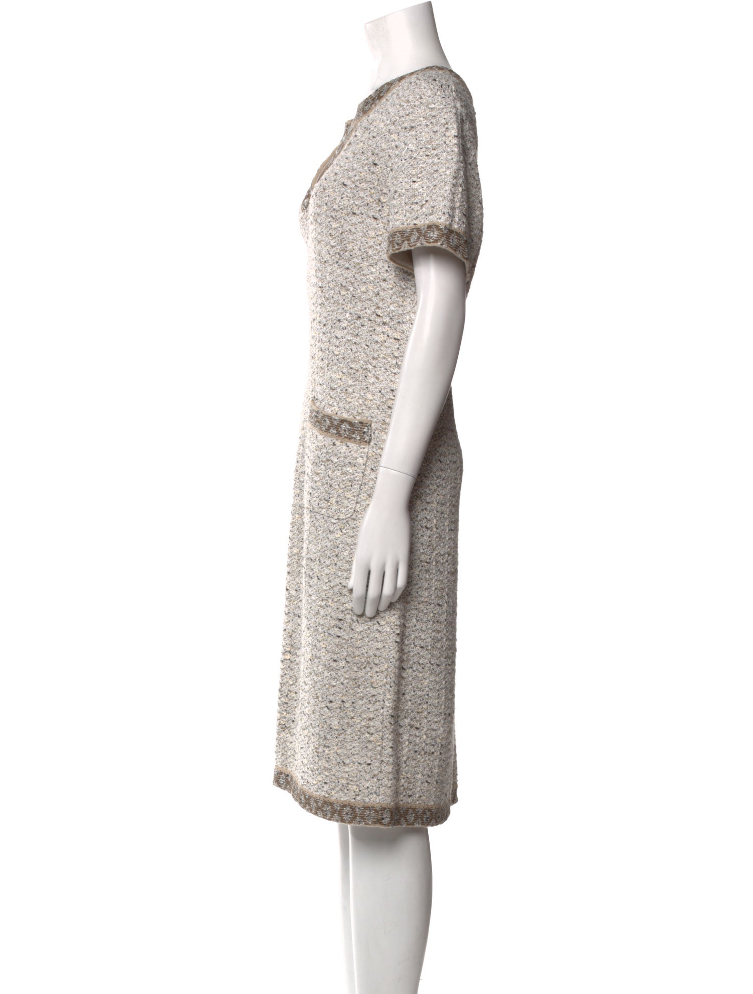 St. John V-Neck Knee-Length Dress