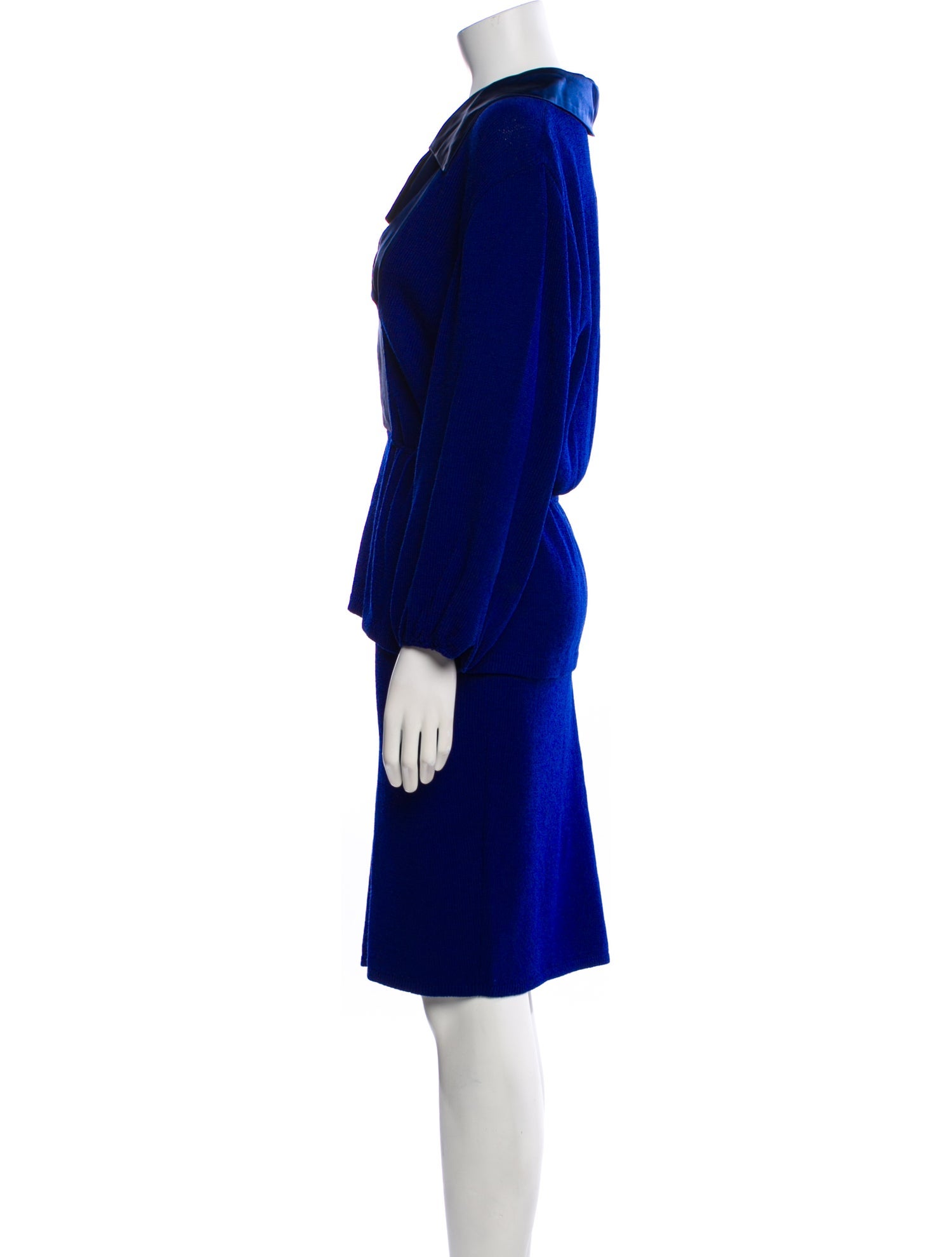 St. John Wool Crystal Embellishments Skirt Suit