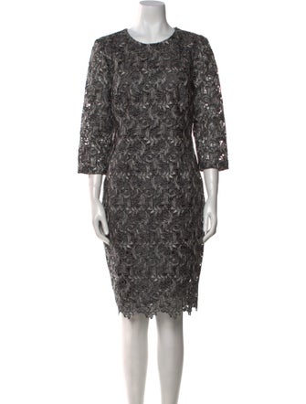 St. John Patterned Knee-Length Dress