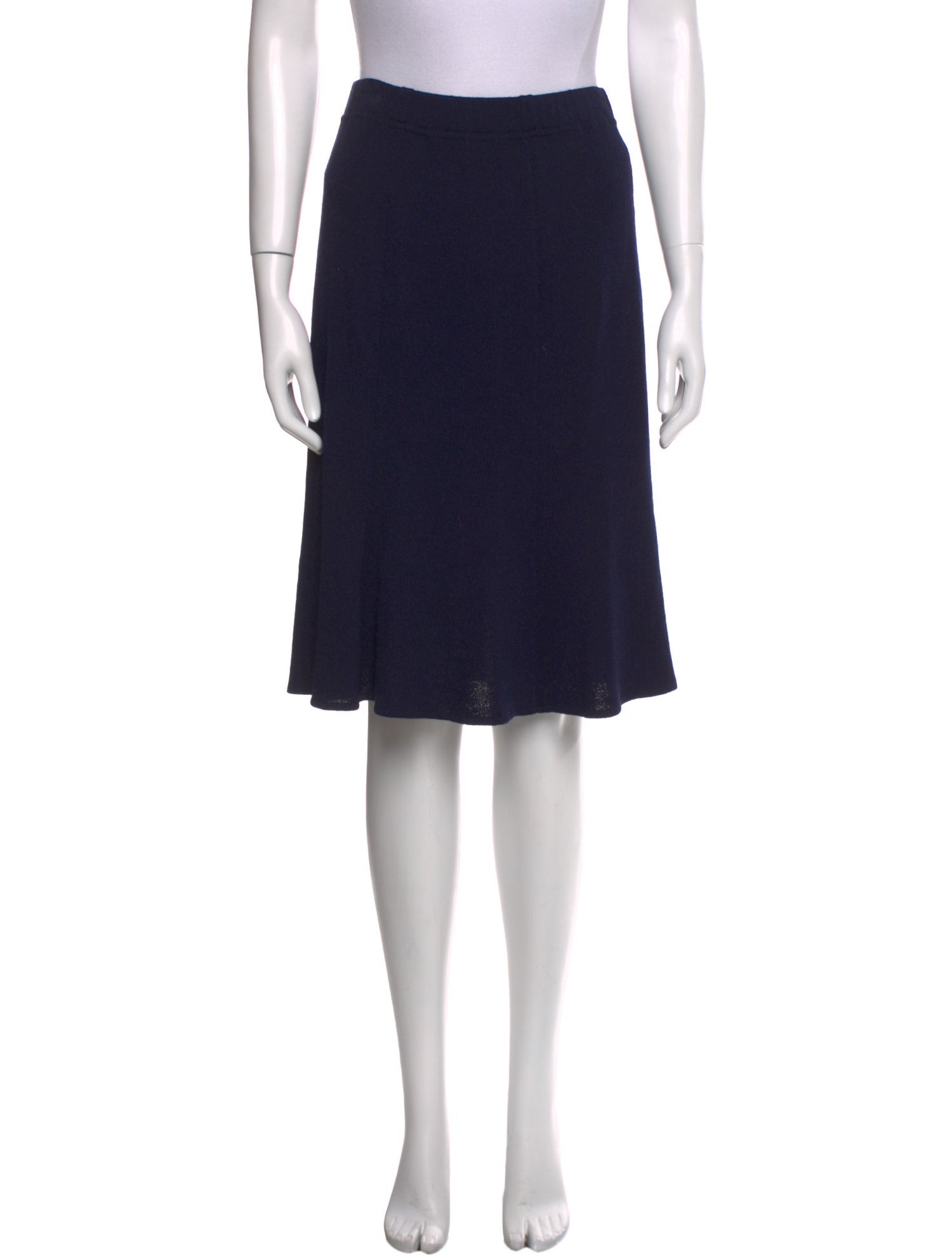 St. John Ruffle Embellishment Knee-Length Skirt