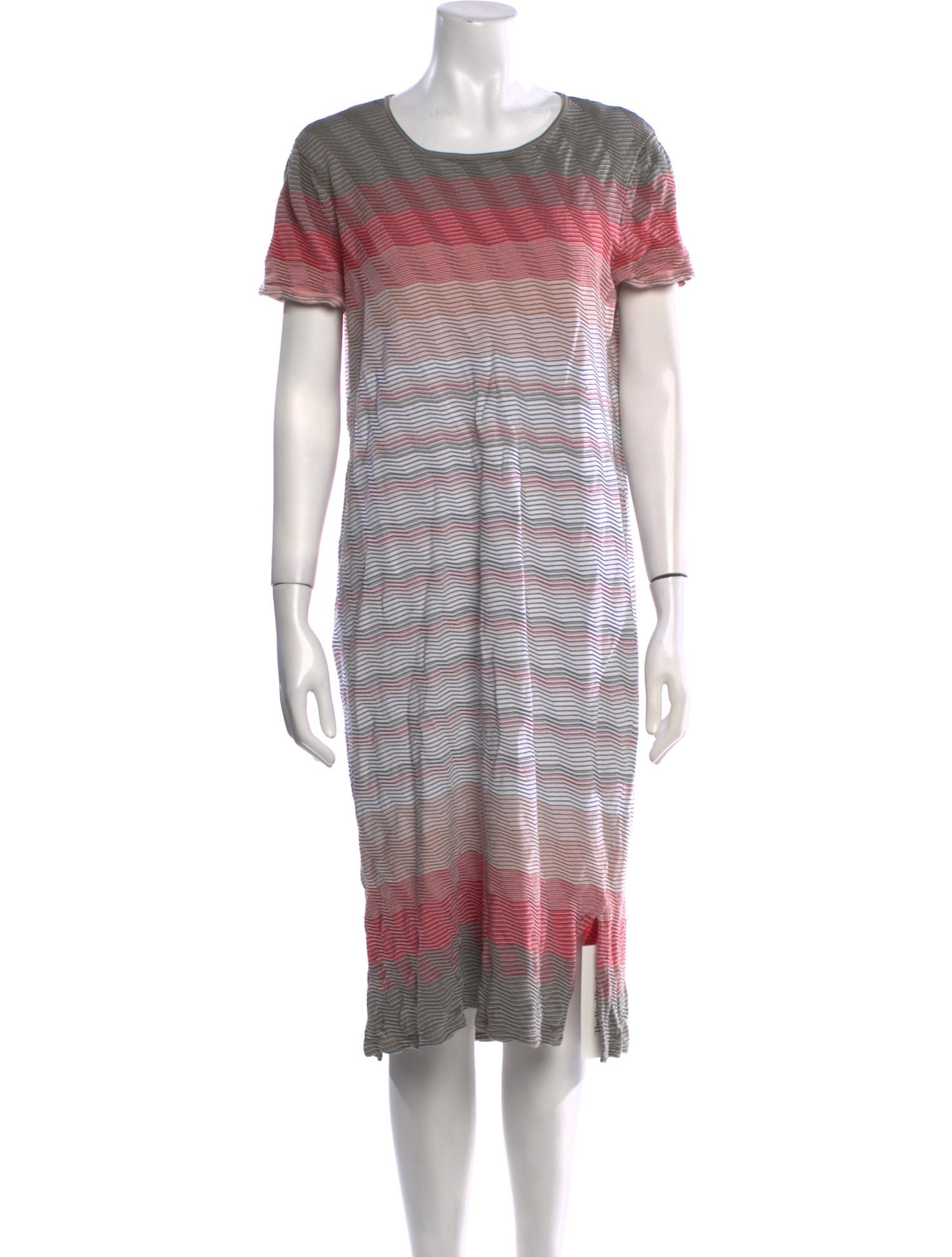 St. John Striped Knee-Length Dress