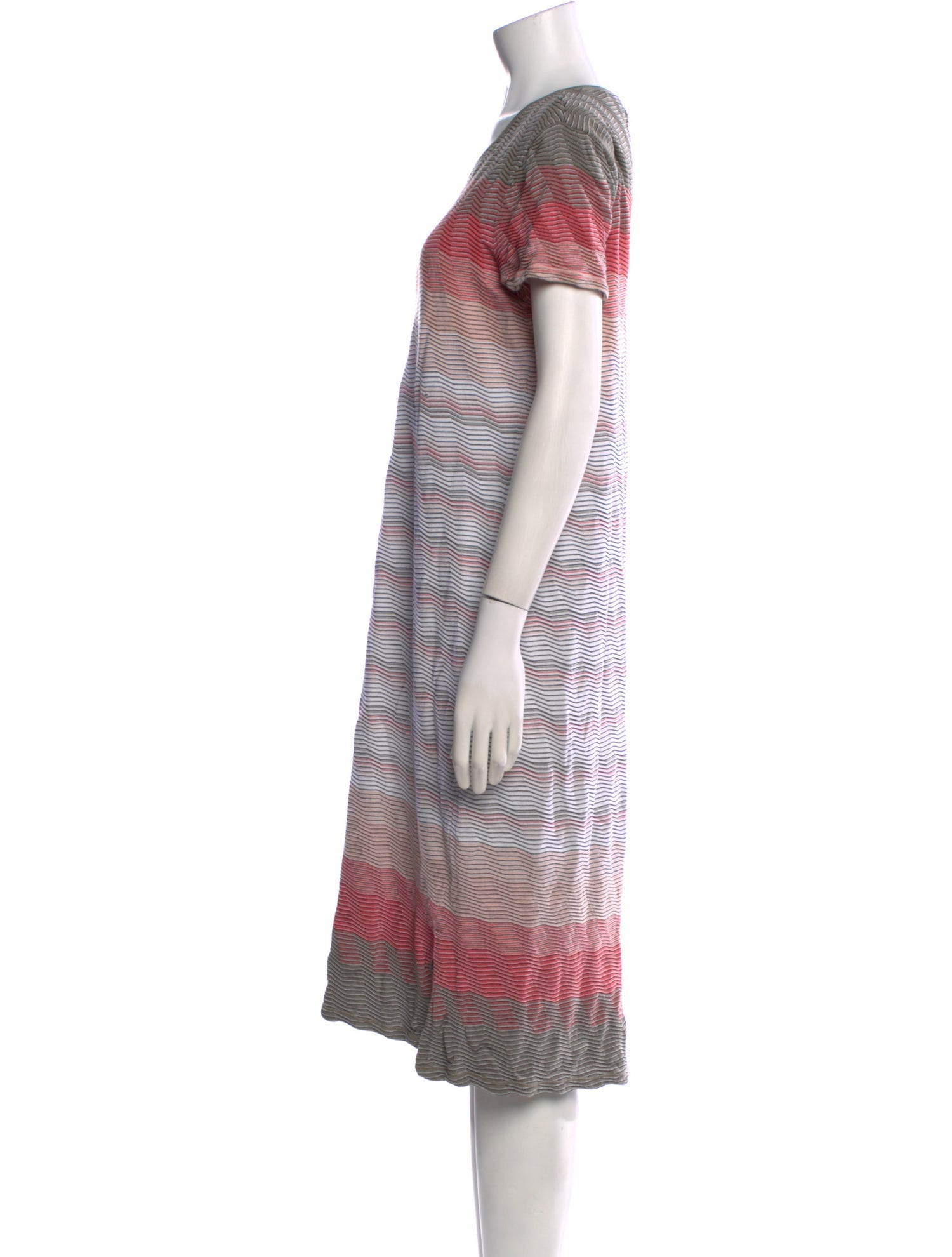 St. John Striped Knee-Length Dress