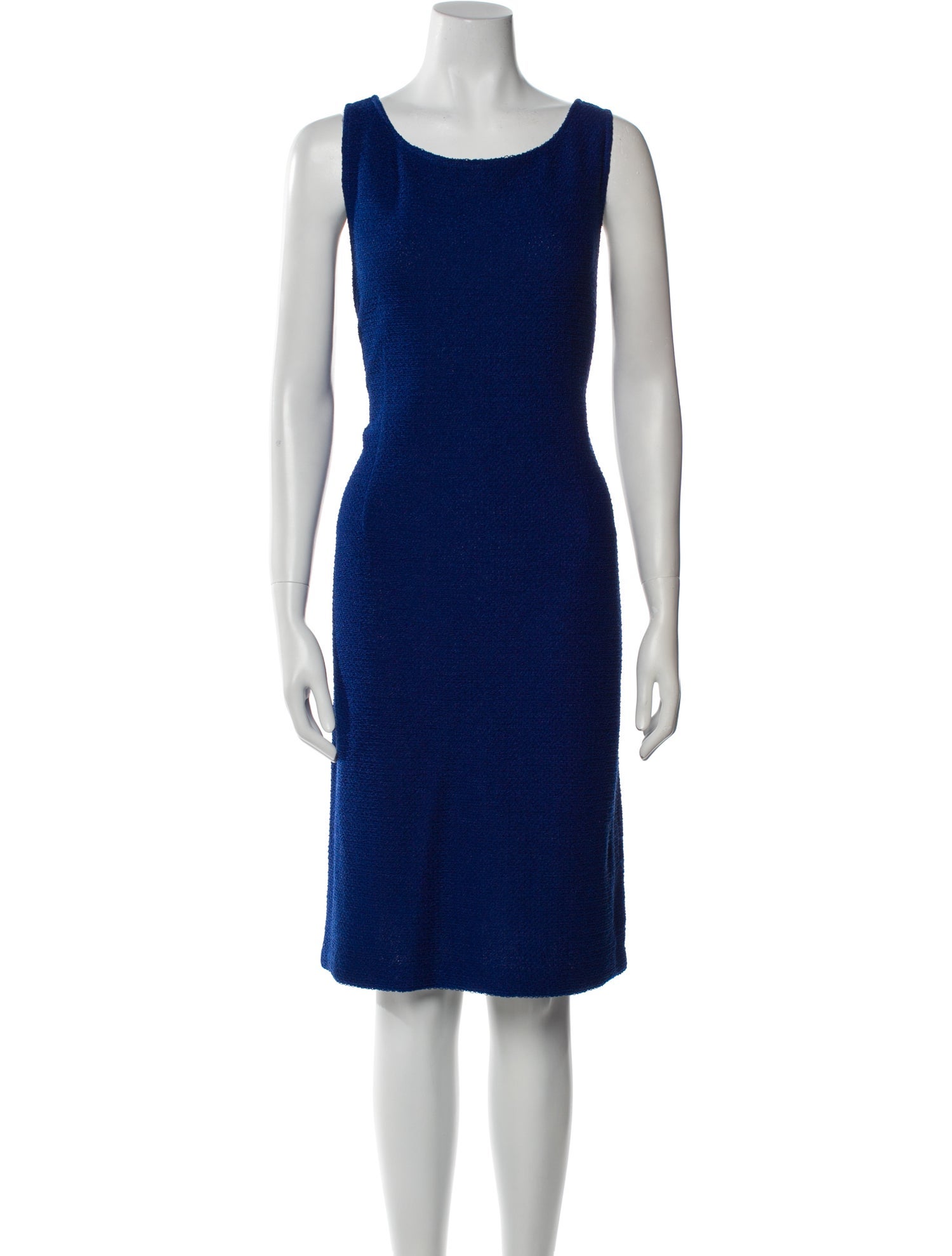 St. John Scoop Neck Knee-Length Dress