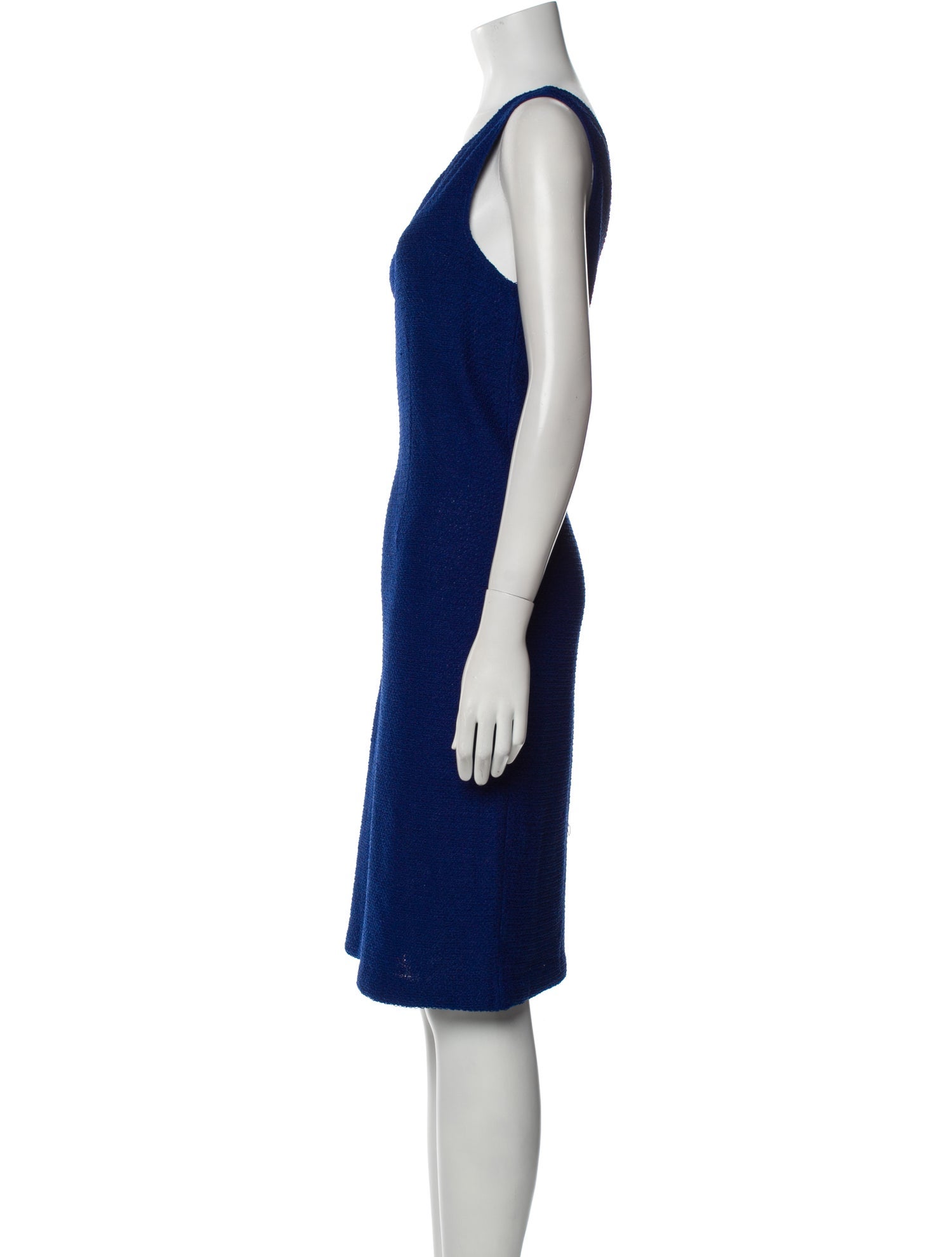 St. John Scoop Neck Knee-Length Dress
