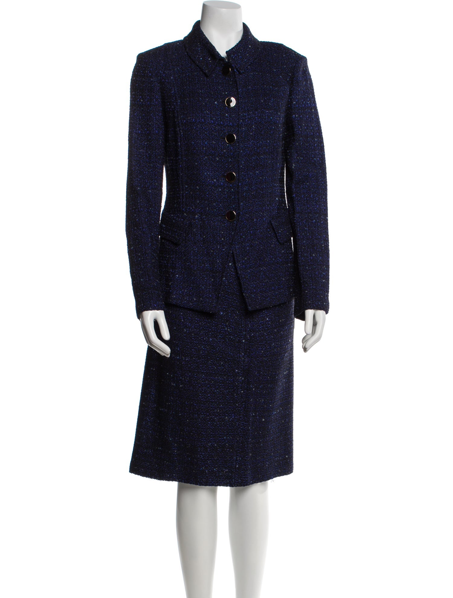 St. John Tweed Pattern Skirt Set