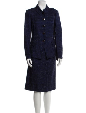 St. John Tweed Pattern Skirt Set