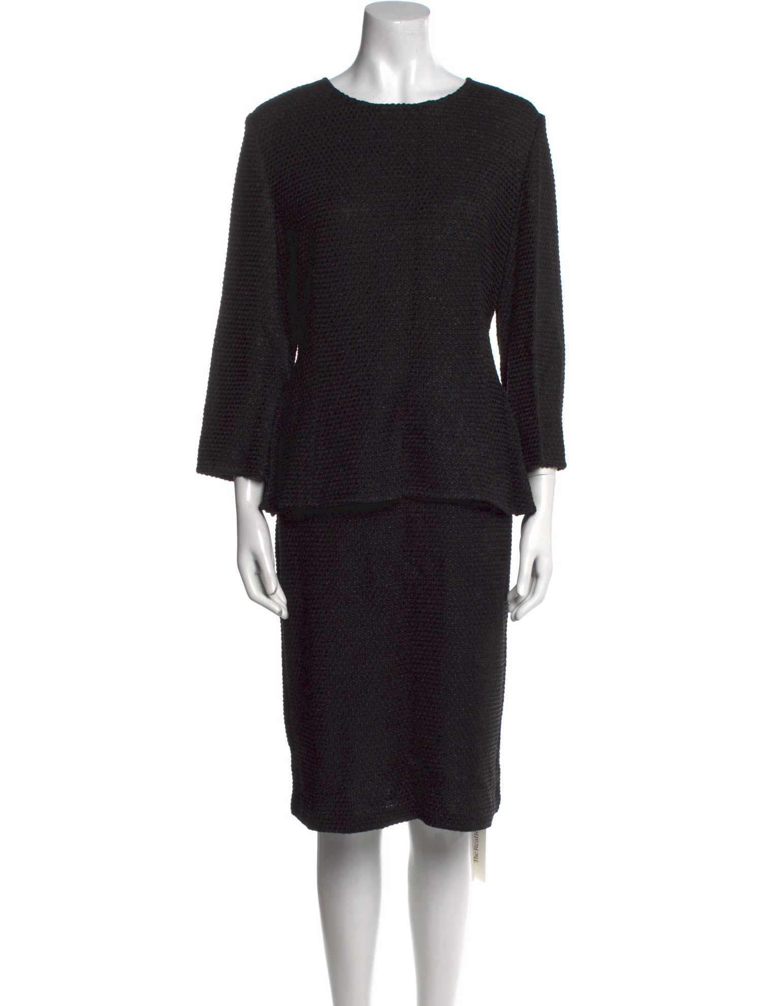 St. John Scoop Neck Knee-Length Dress