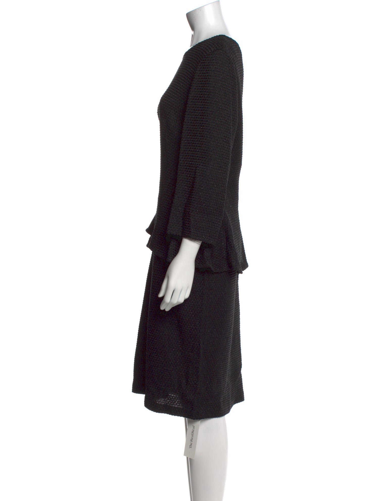 St. John Scoop Neck Knee-Length Dress