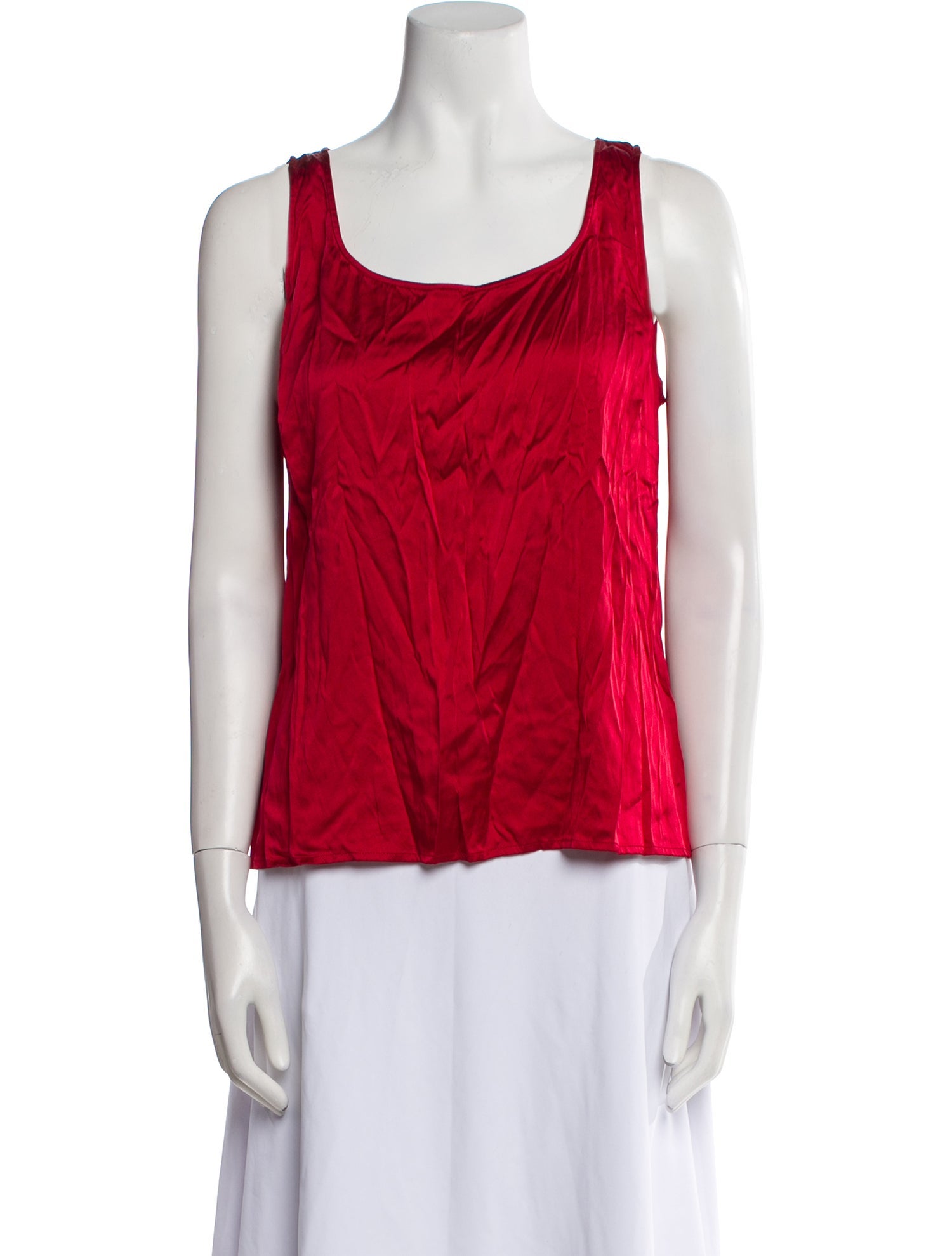 St. John Silk Scoop Neck Top