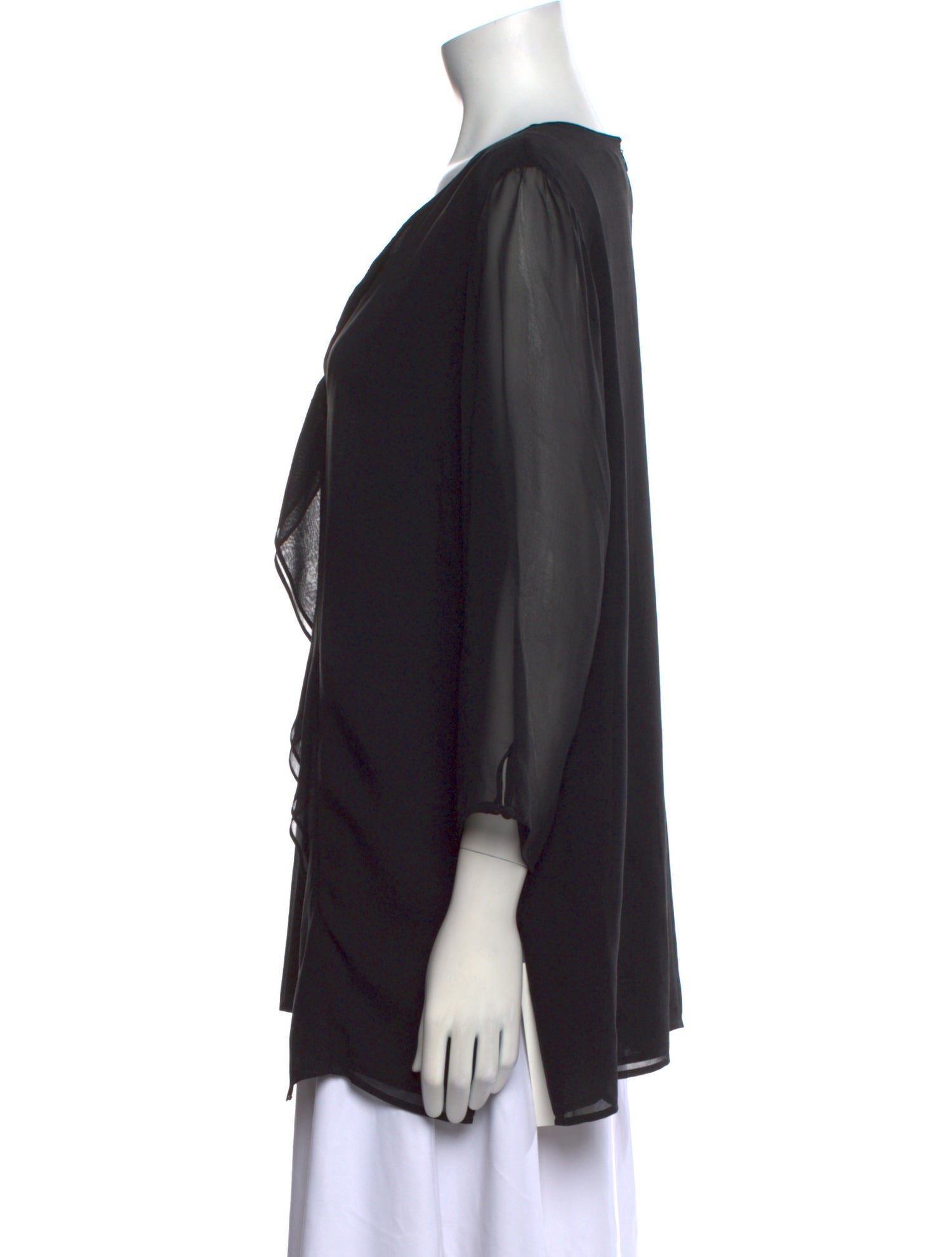 St. John Silk V-Neck Blouse