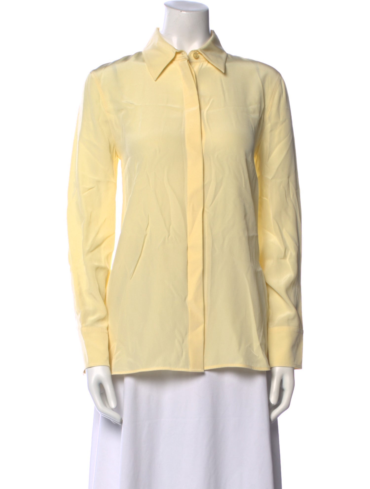 St. John Silk Long Sleeve Button-Up Top w/ Tags