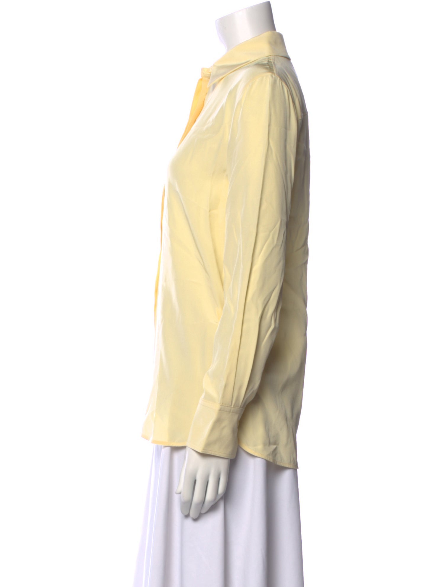 St. John Silk Long Sleeve Button-Up Top w/ Tags