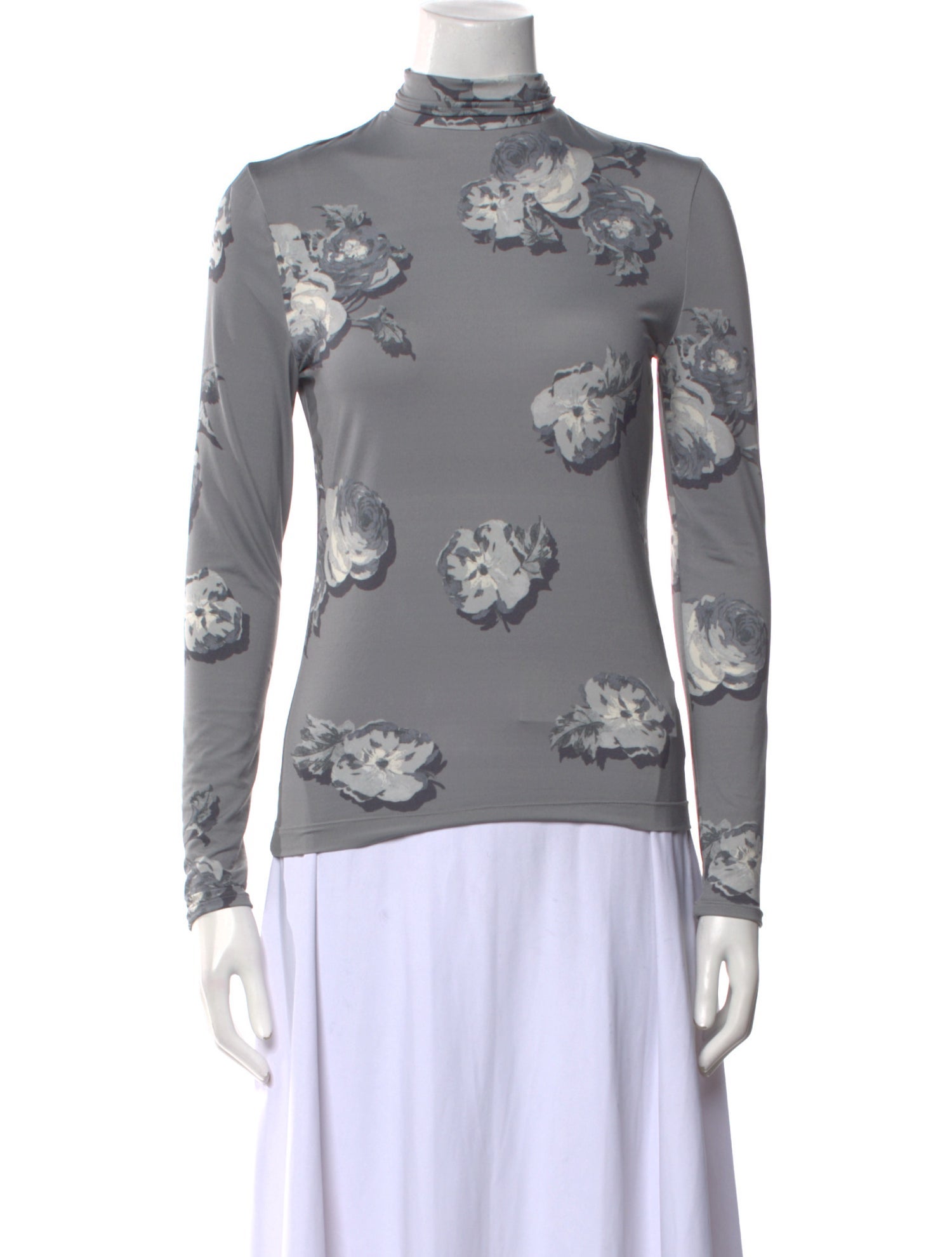 St. John Nylon Floral Print Sweatshirt