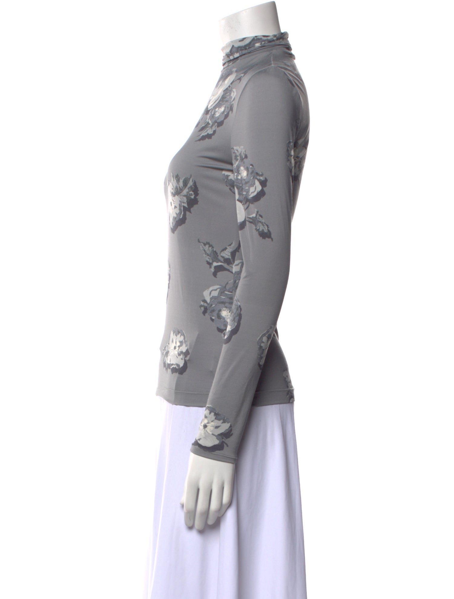 St. John Nylon Floral Print Sweatshirt