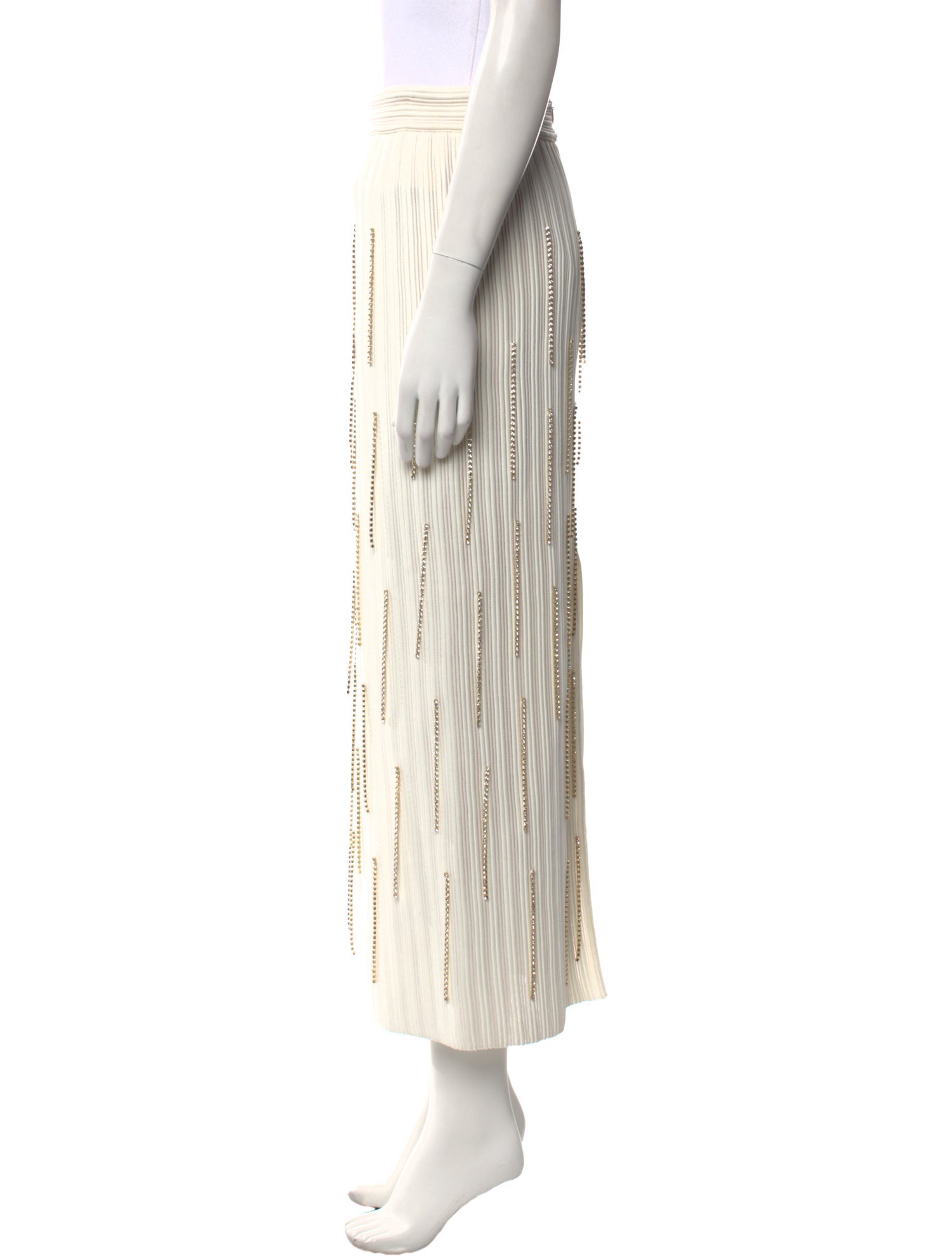 St. John Crystal Embellishments Midi Length Skirt w/ Tags