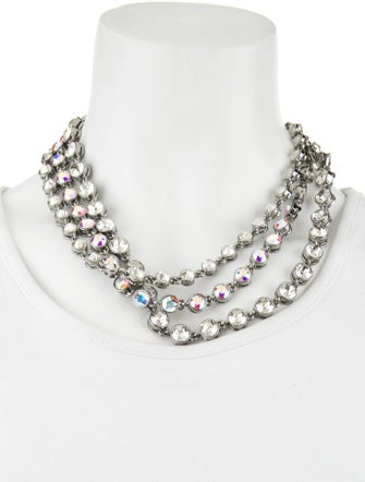 St. John Crystal Double Strand Necklace