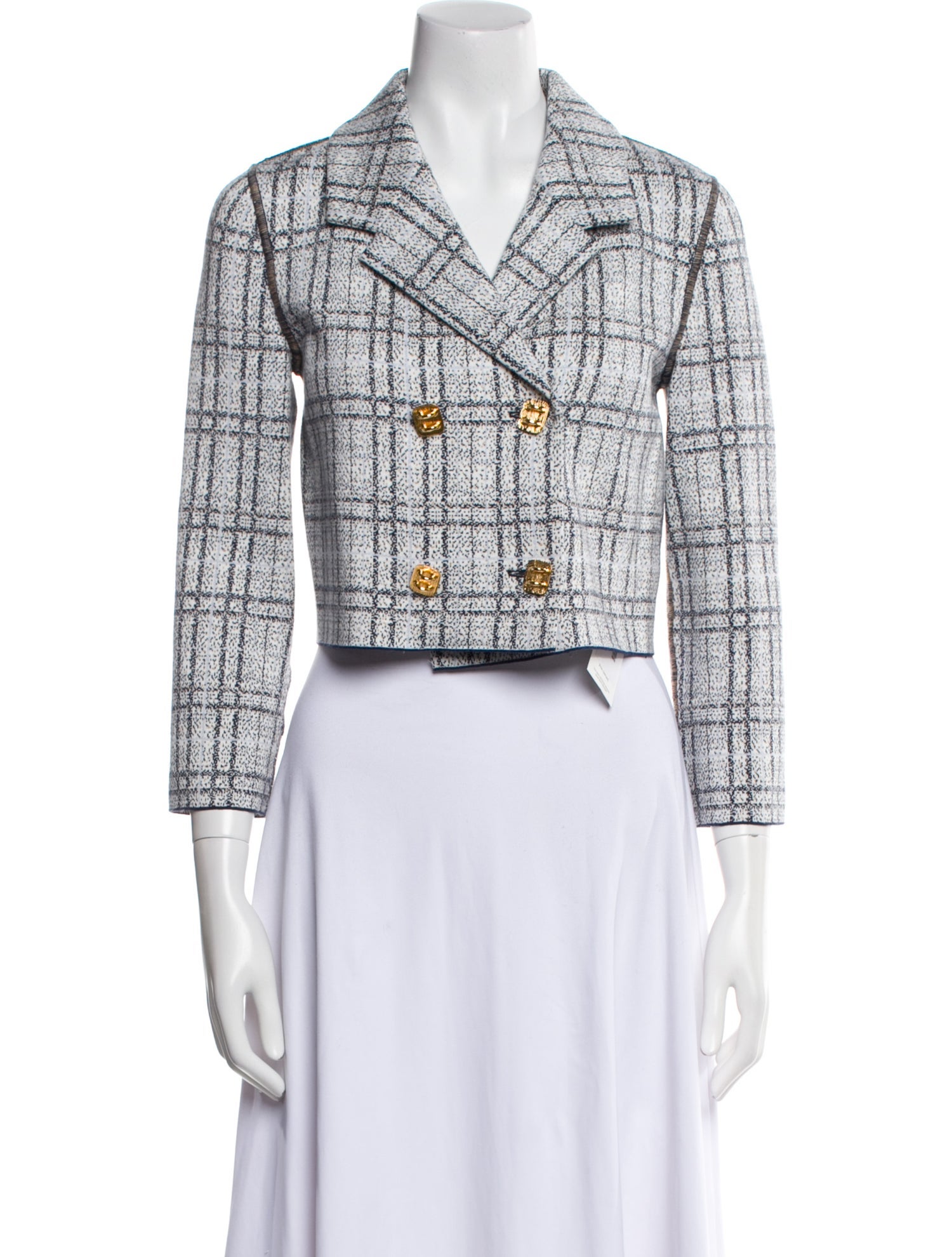 St. John Plaid Print Blazer