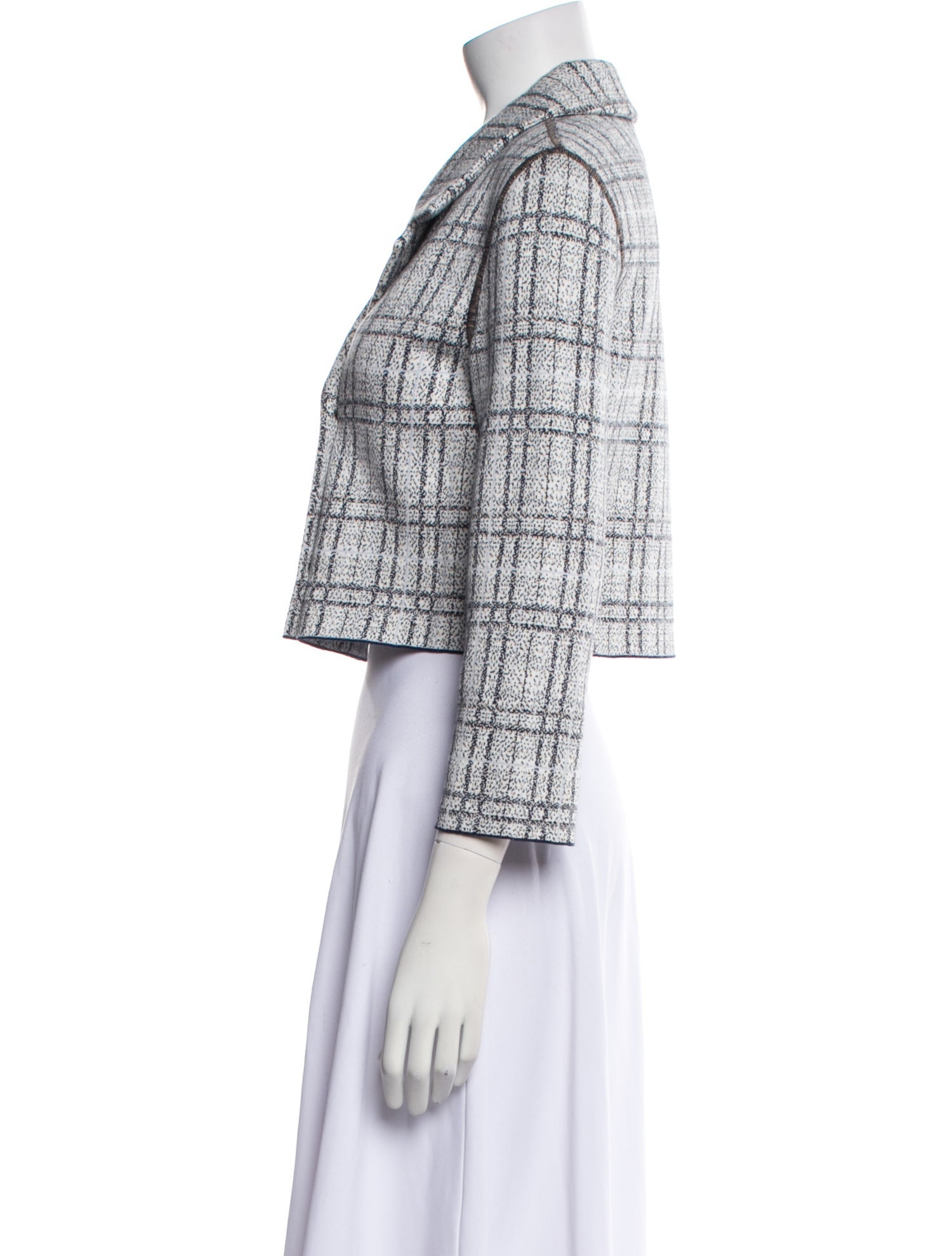 St. John Plaid Print Blazer