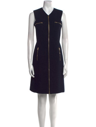 St. John V-Neck Knee-Length Dress