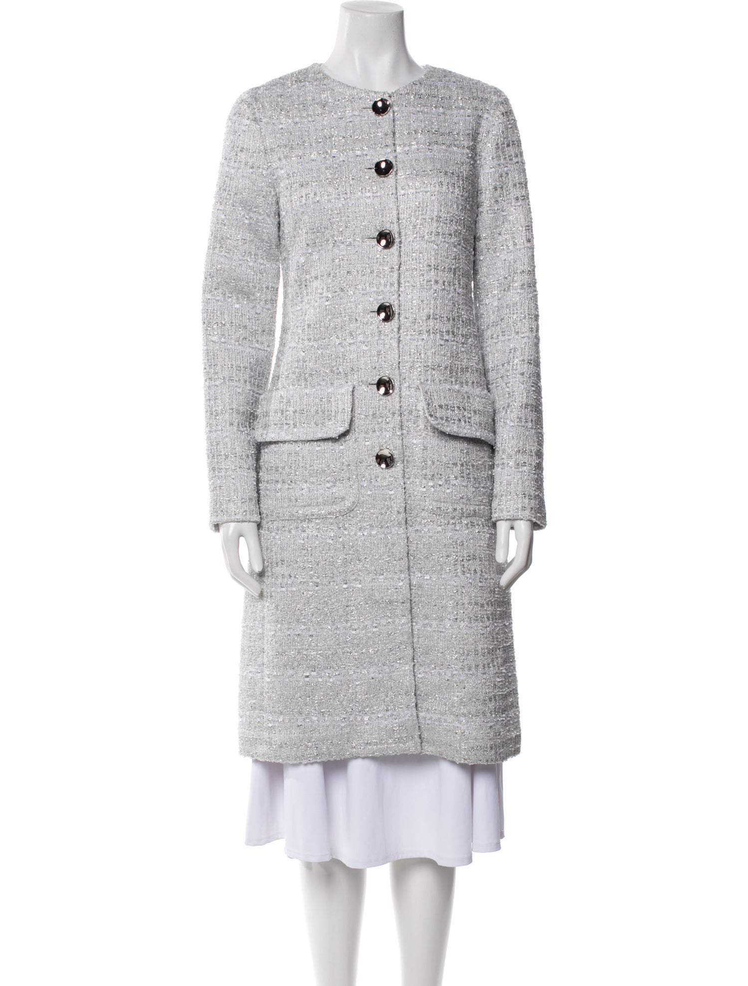 St. John Tweed Tweed Pattern Coat w/ Tags