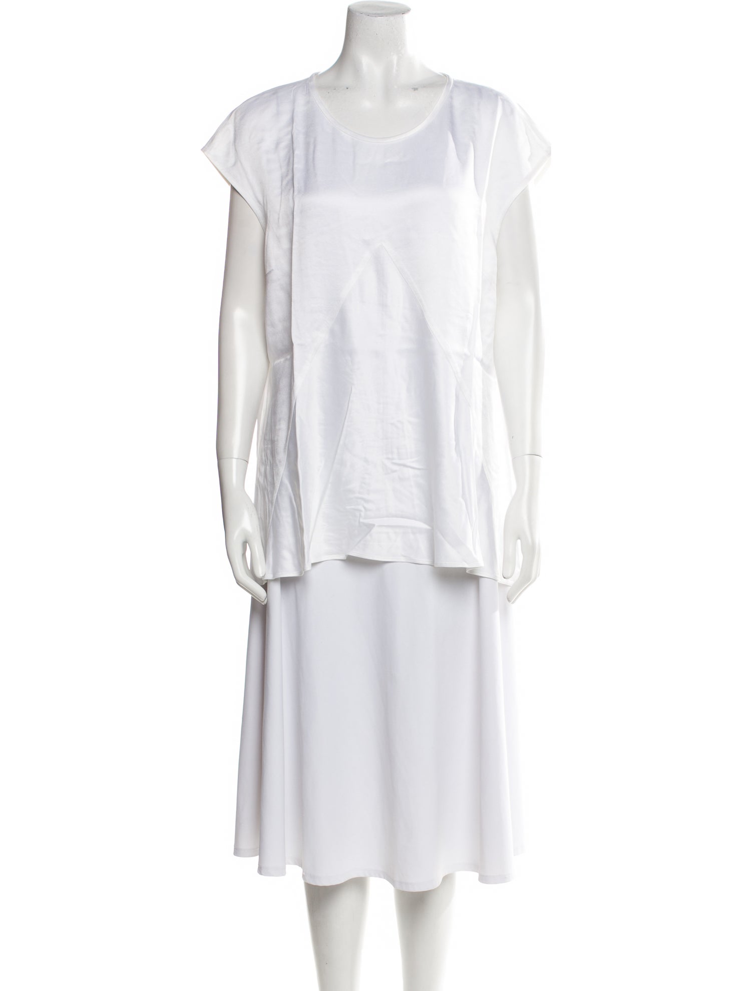St. John Scoop Neck Short Sleeve Tunic