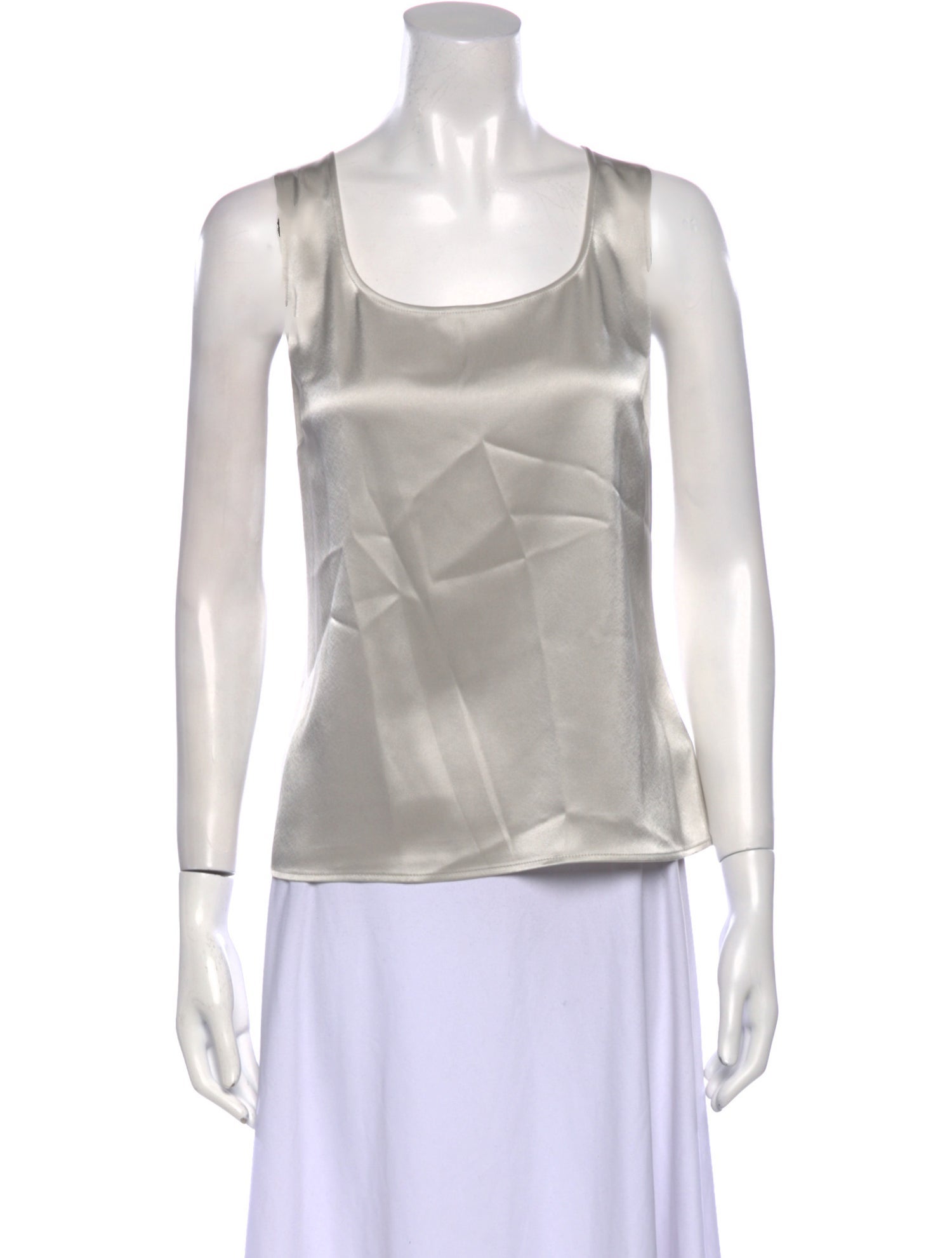 St. John Scoop Neck Sleeveless Top