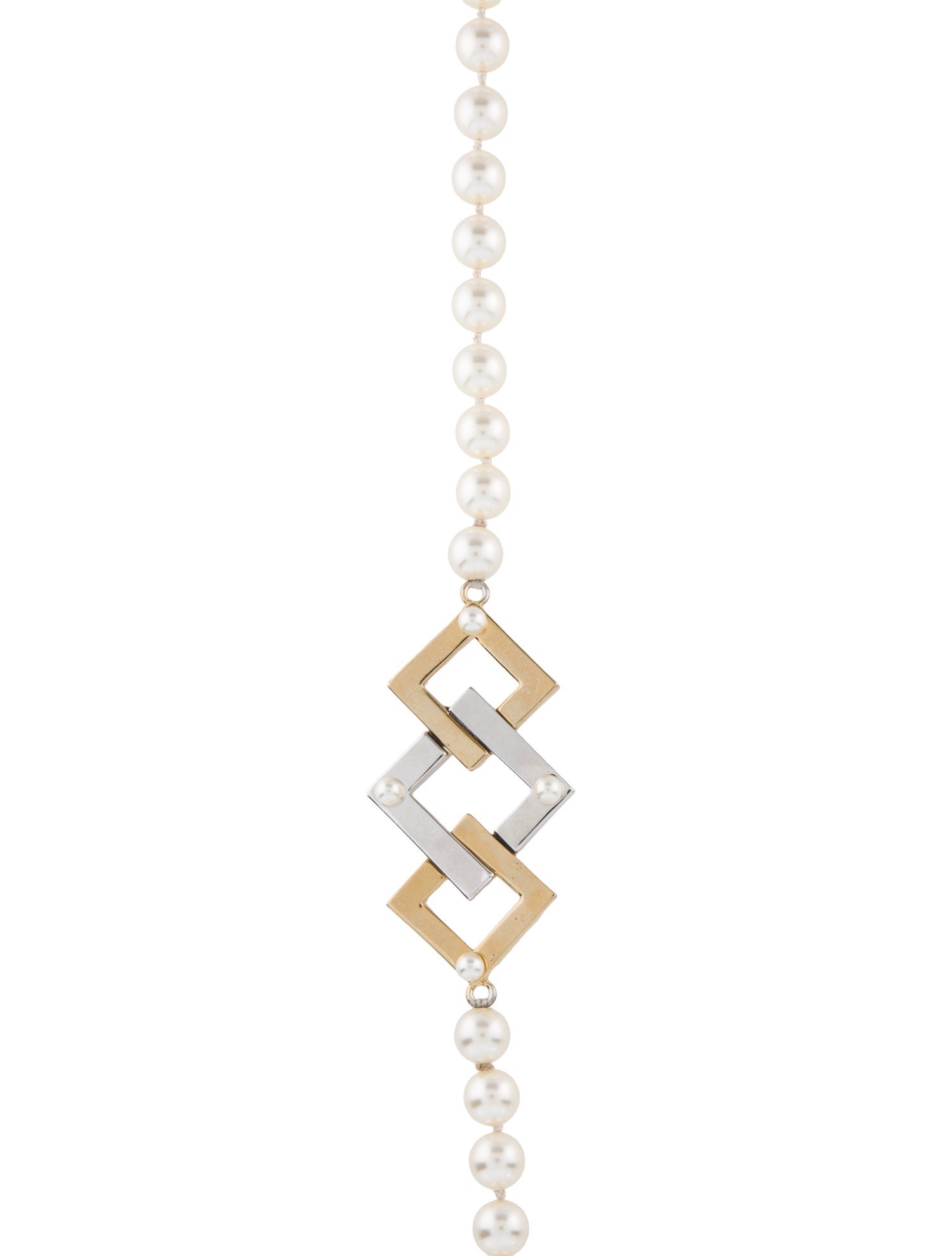 St. John Faux Pearl Station Necklace