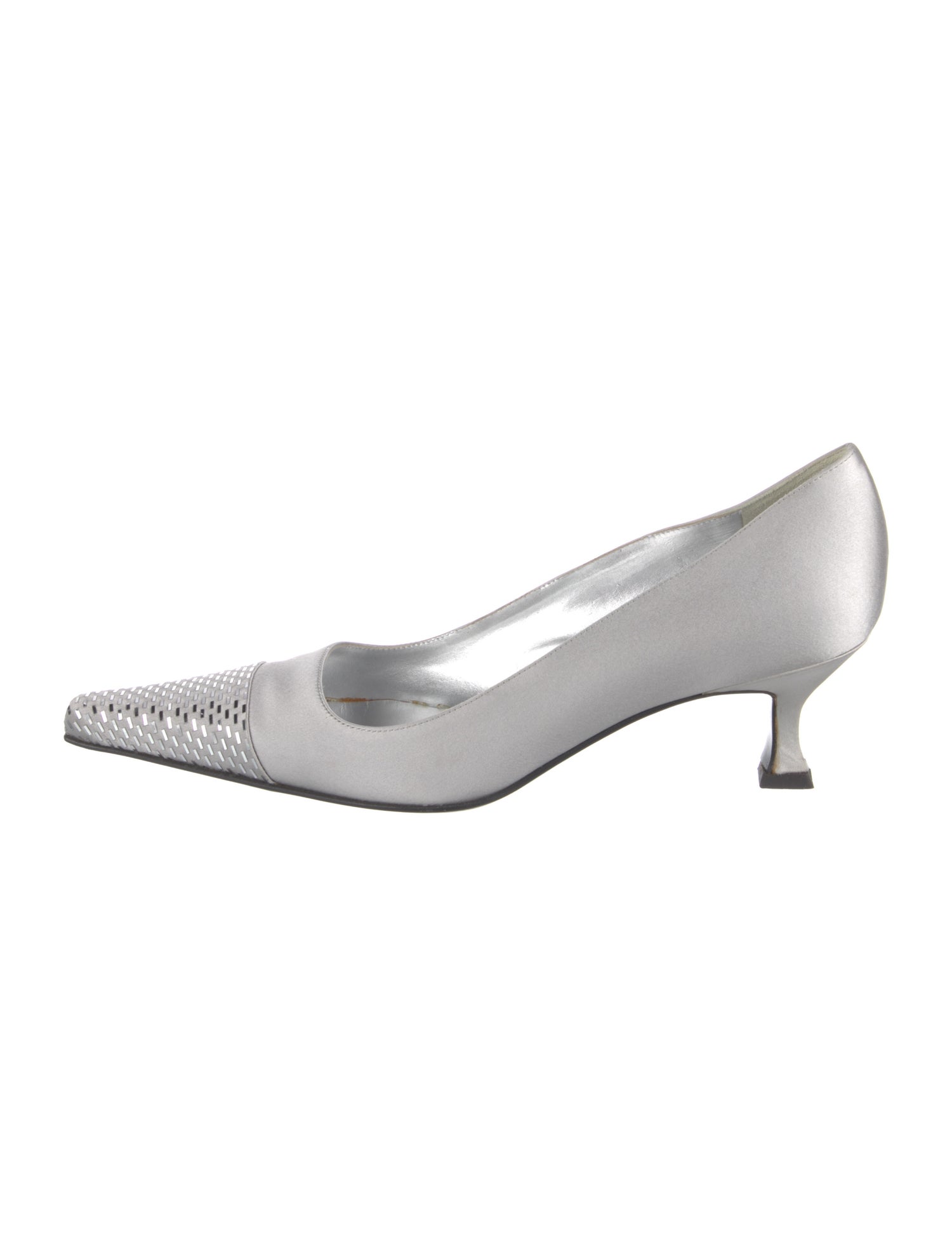 St. John Satin Sequin Embellishments Pumps