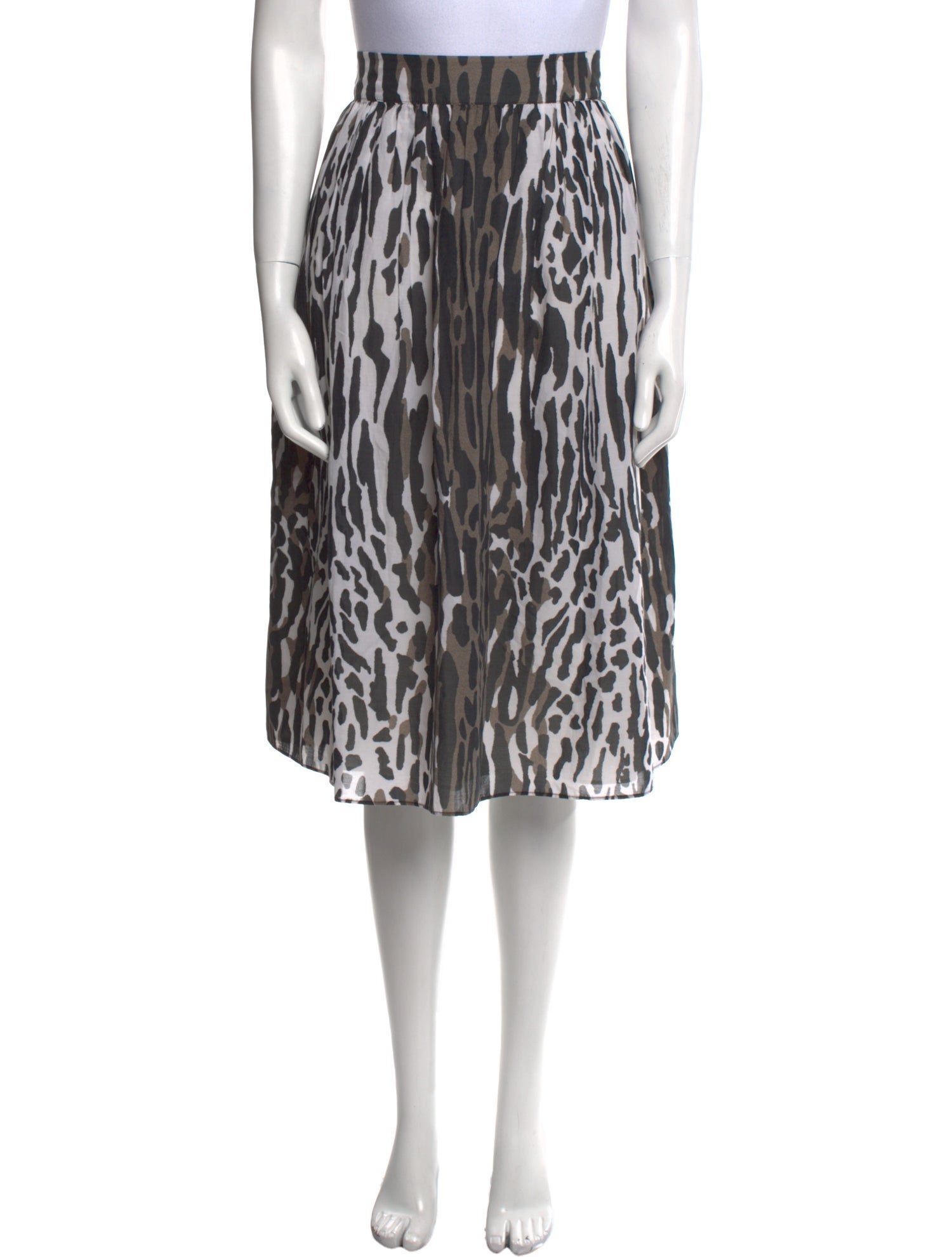 St. John Animal Print Knee-Length Skirt