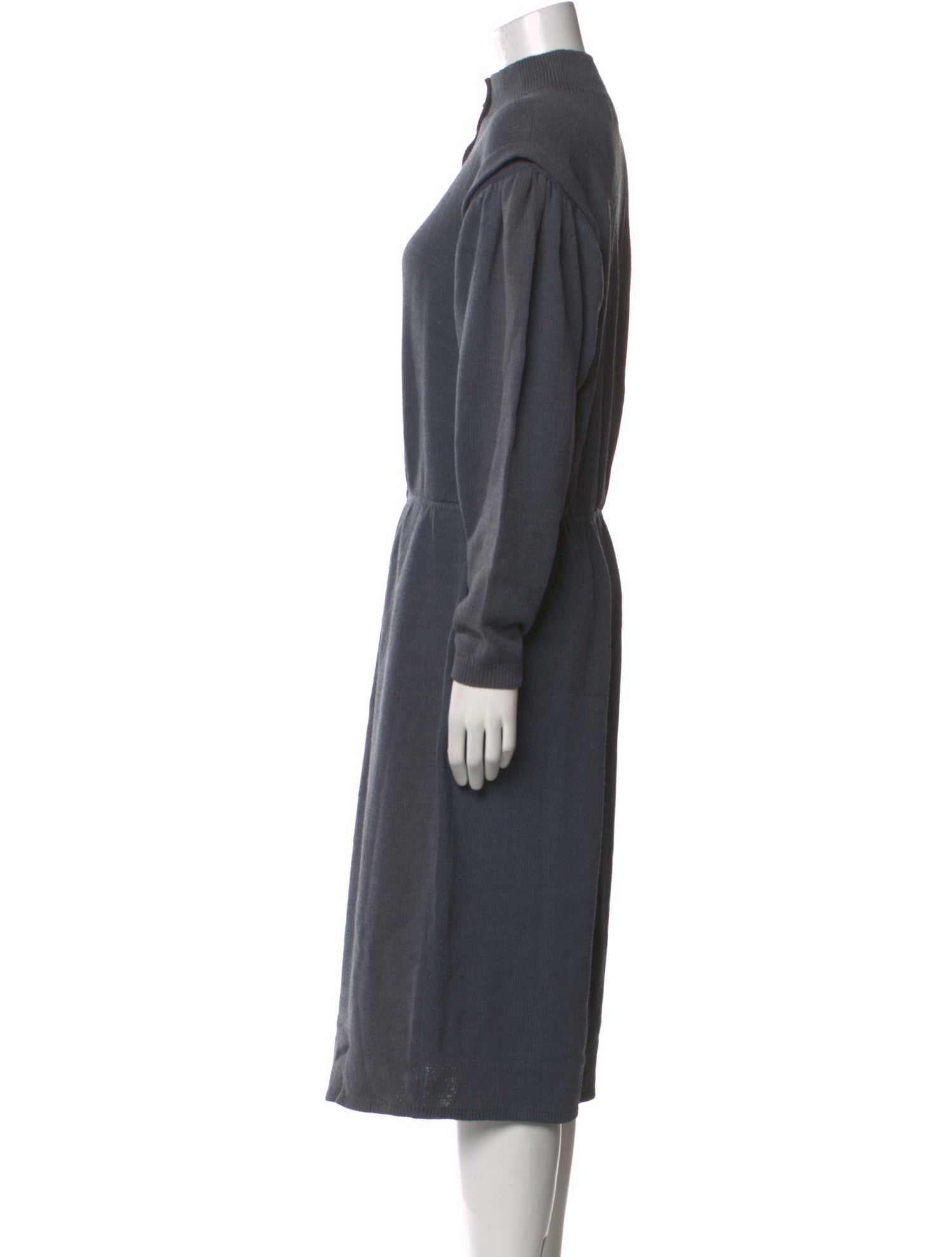 St. John Mock Neck Midi Length Dress