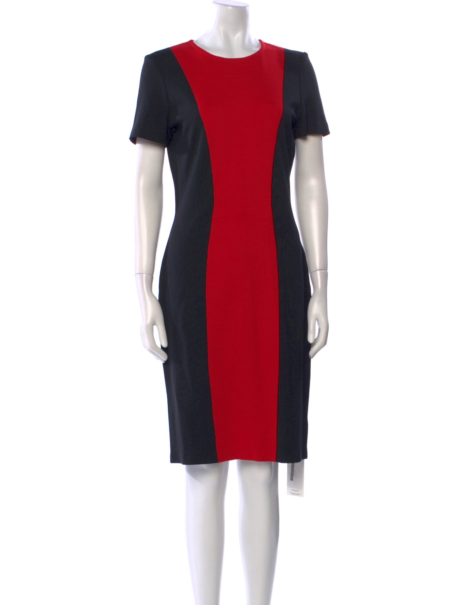 St. John Colorblock Pattern Knee-Length Dress