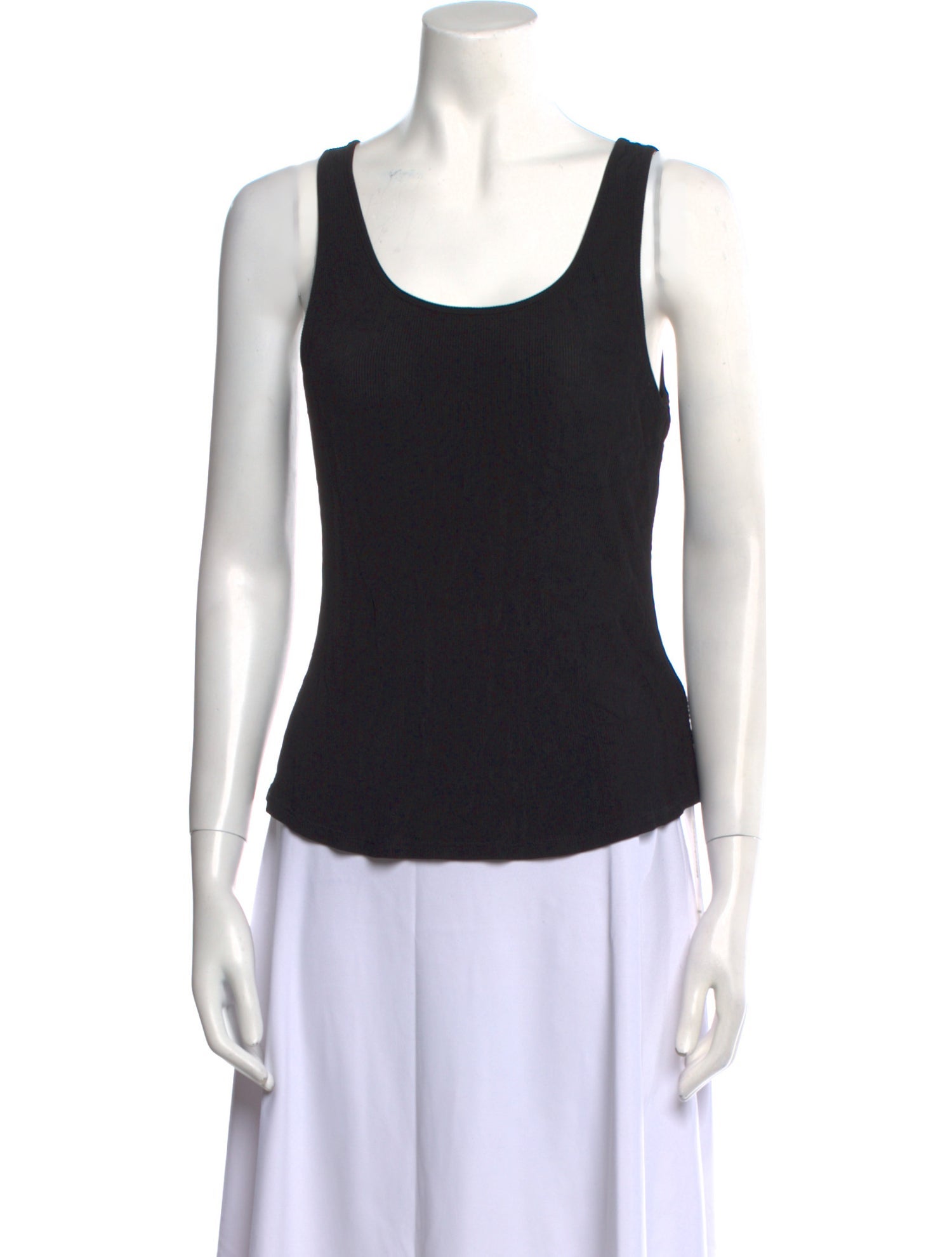 St. John Scoop Neck Sleeveless Top
