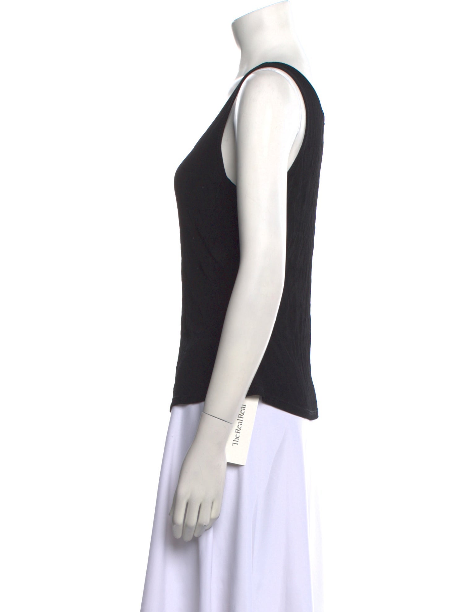 St. John Scoop Neck Sleeveless Top