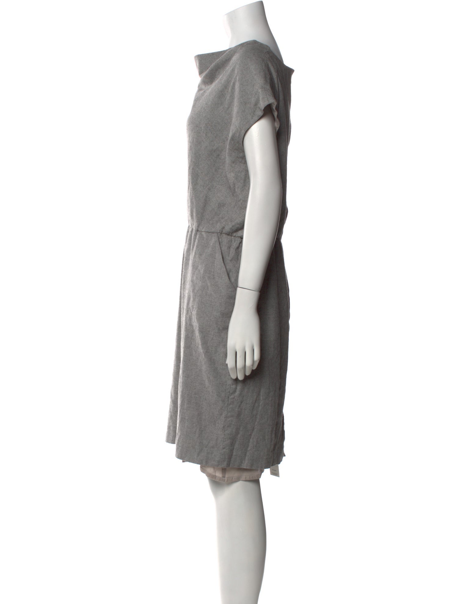 St. John Mock Neck Knee-Length Dress