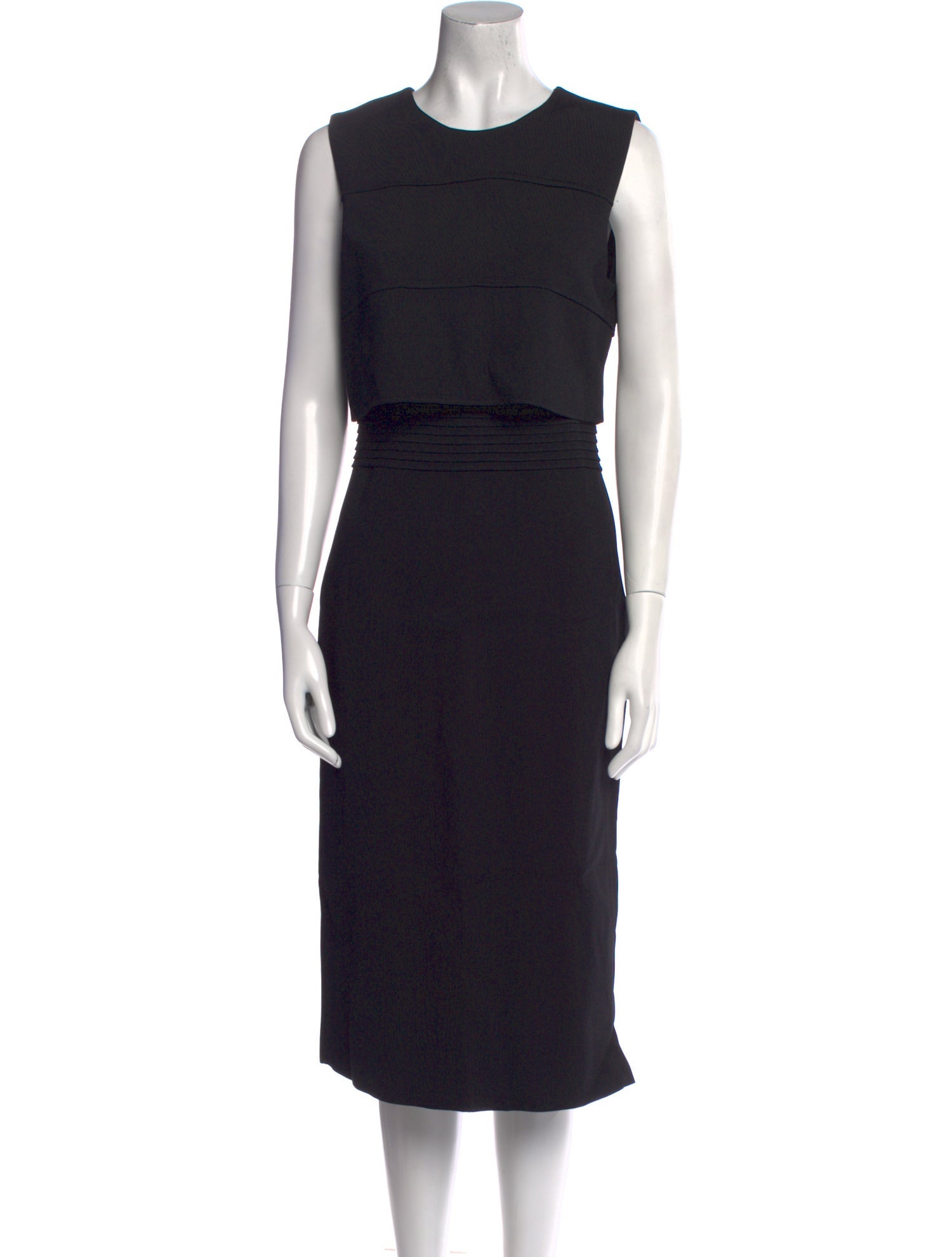 St. John Crew Neck Midi Length Dress w/ Tags