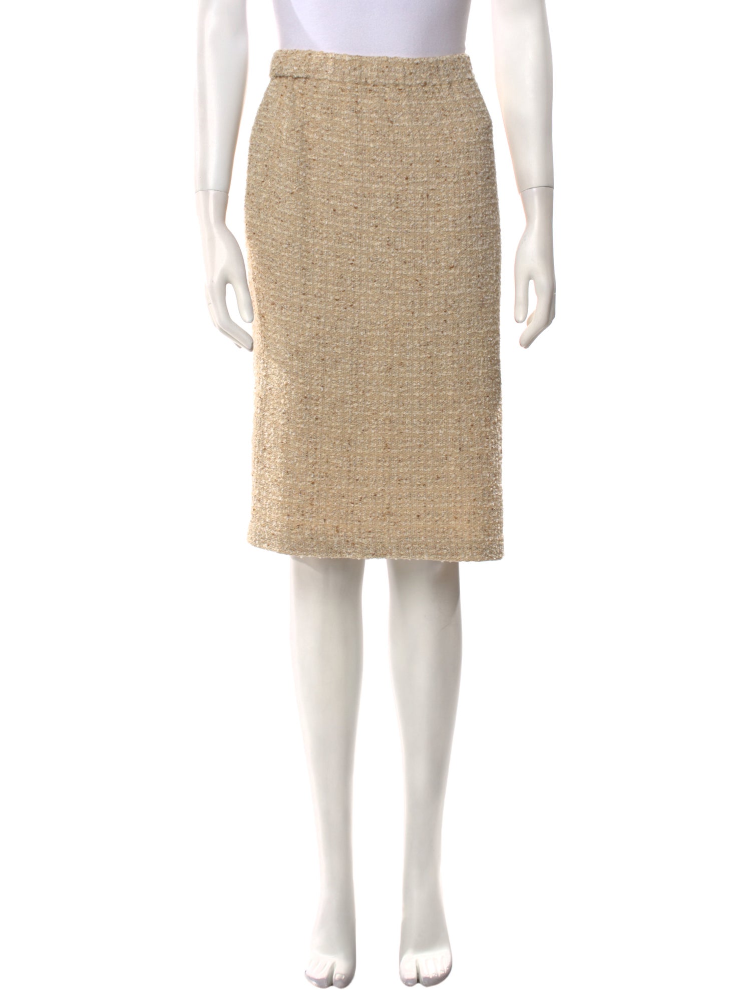 St. John Embroidered Accent Knee-Length Skirt