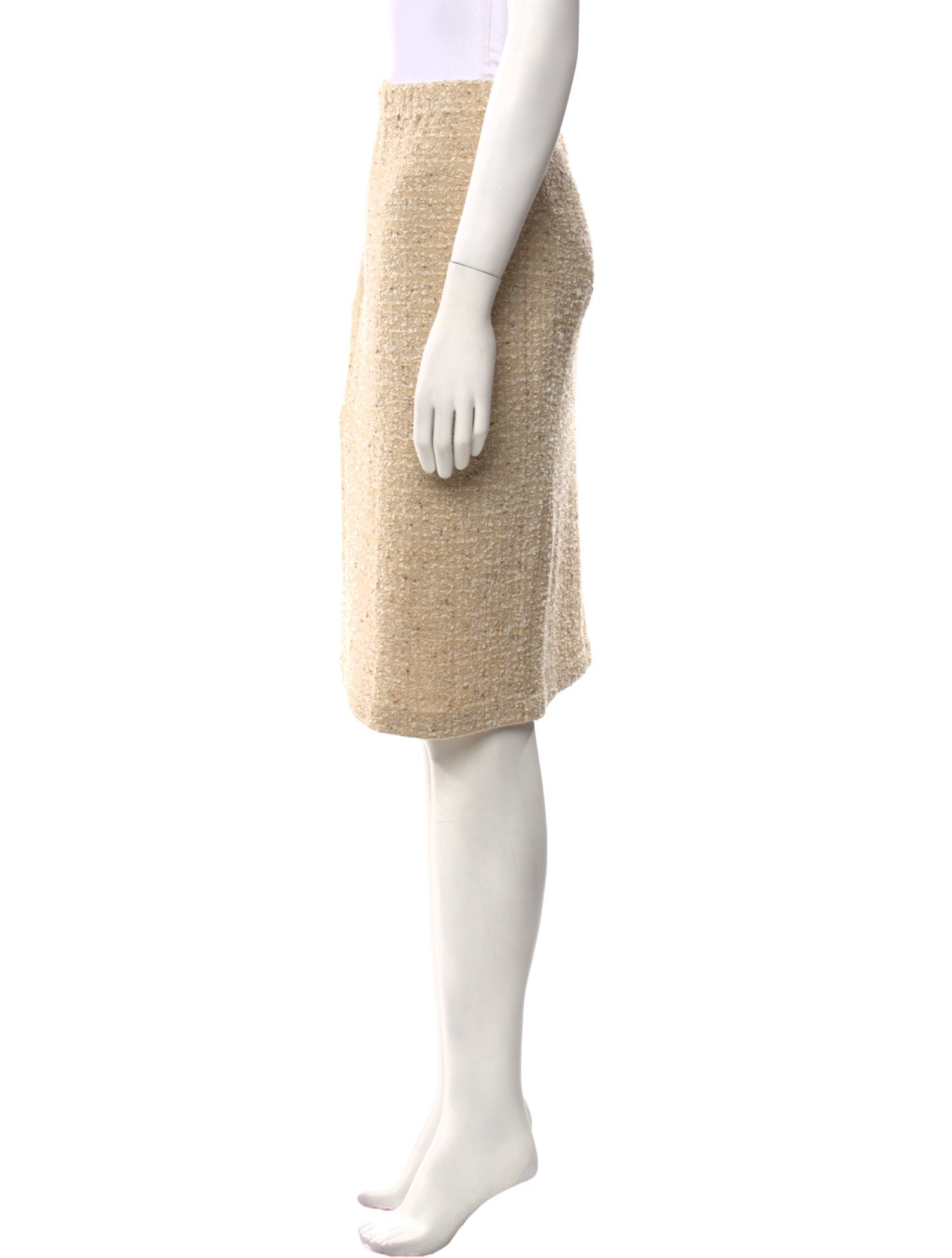 St. John Embroidered Accent Knee-Length Skirt