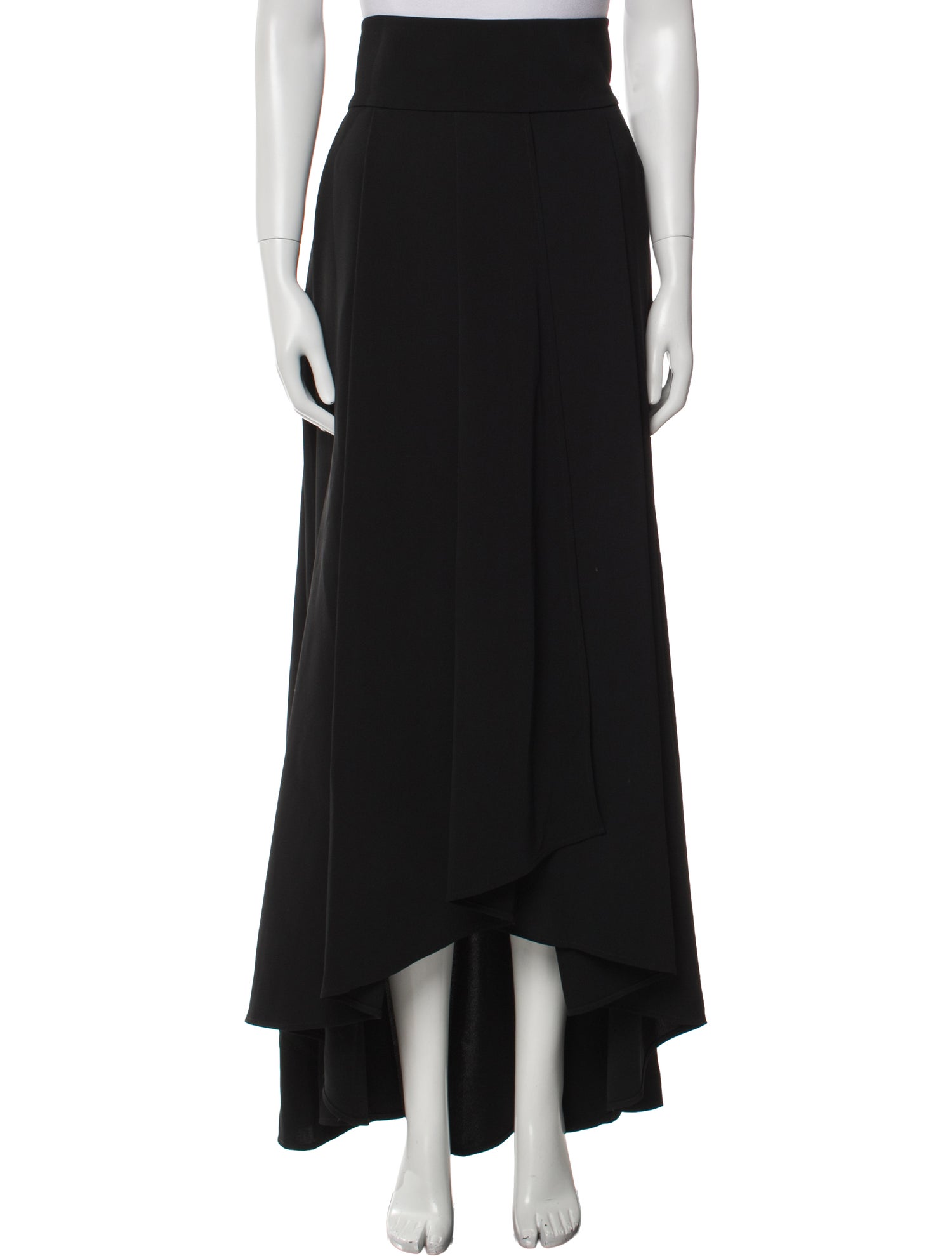 St. John Pleated Accents Long Skirt