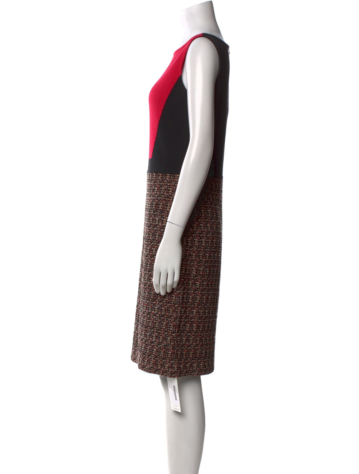 St. John Colorblock Pattern Knee-Length Dress