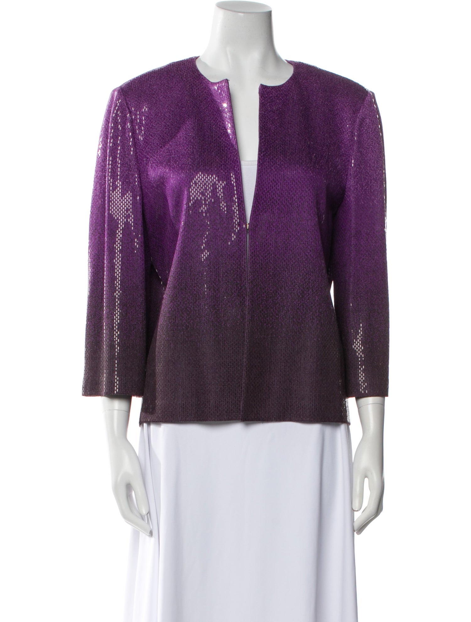 St. John Tweed Pattern Evening Jacket