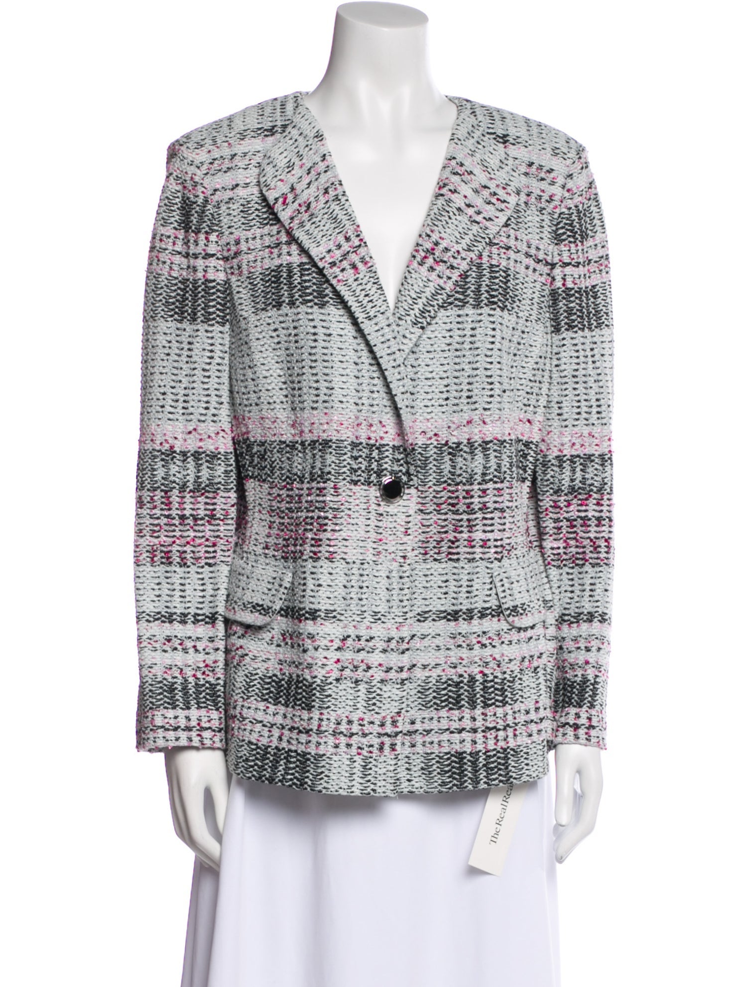 St. John Tweed Pattern Blazer